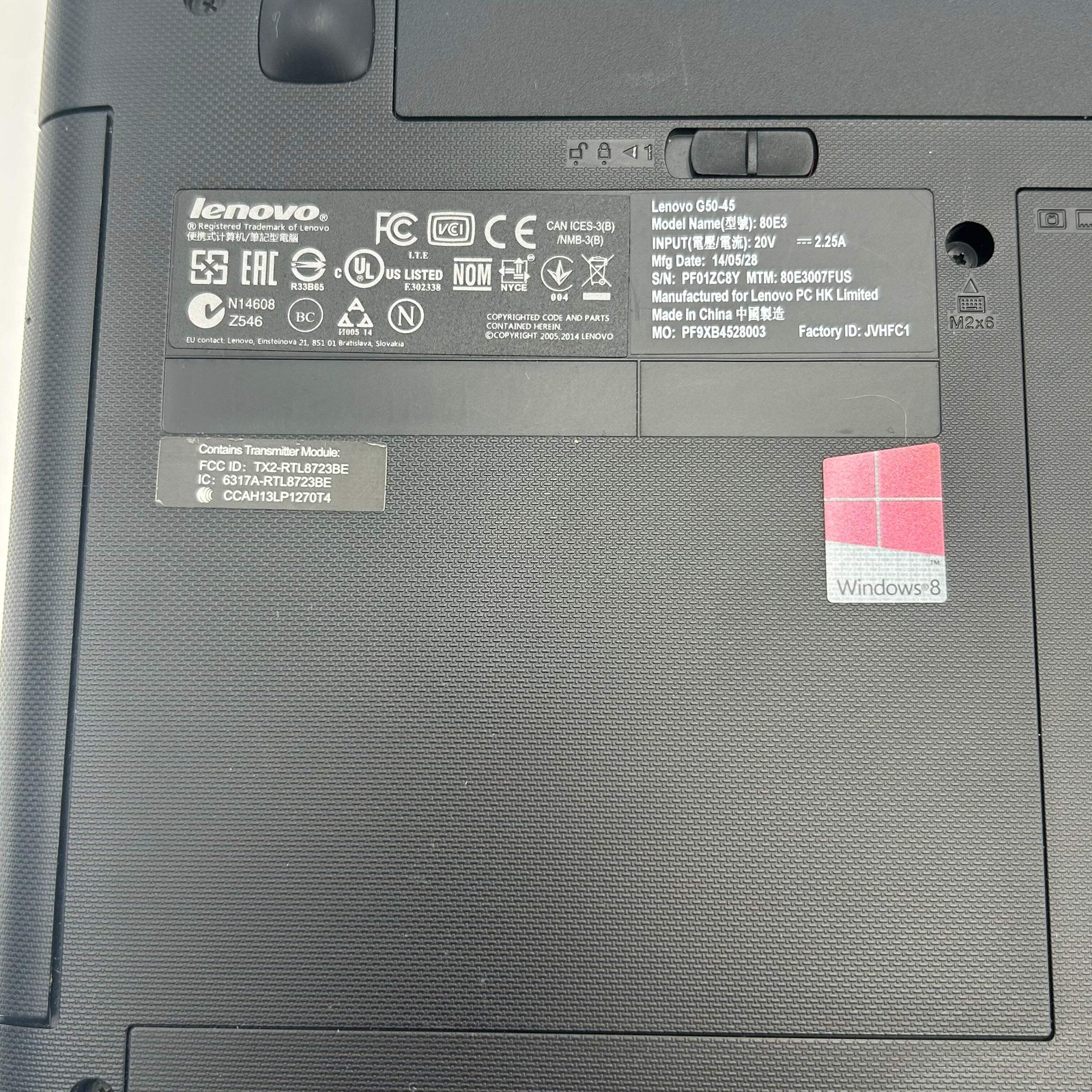 Lenovo G50-45 80E3 Laptop – Broken – Black -112GB Hard Drive, AMD A6, 11GB RAM