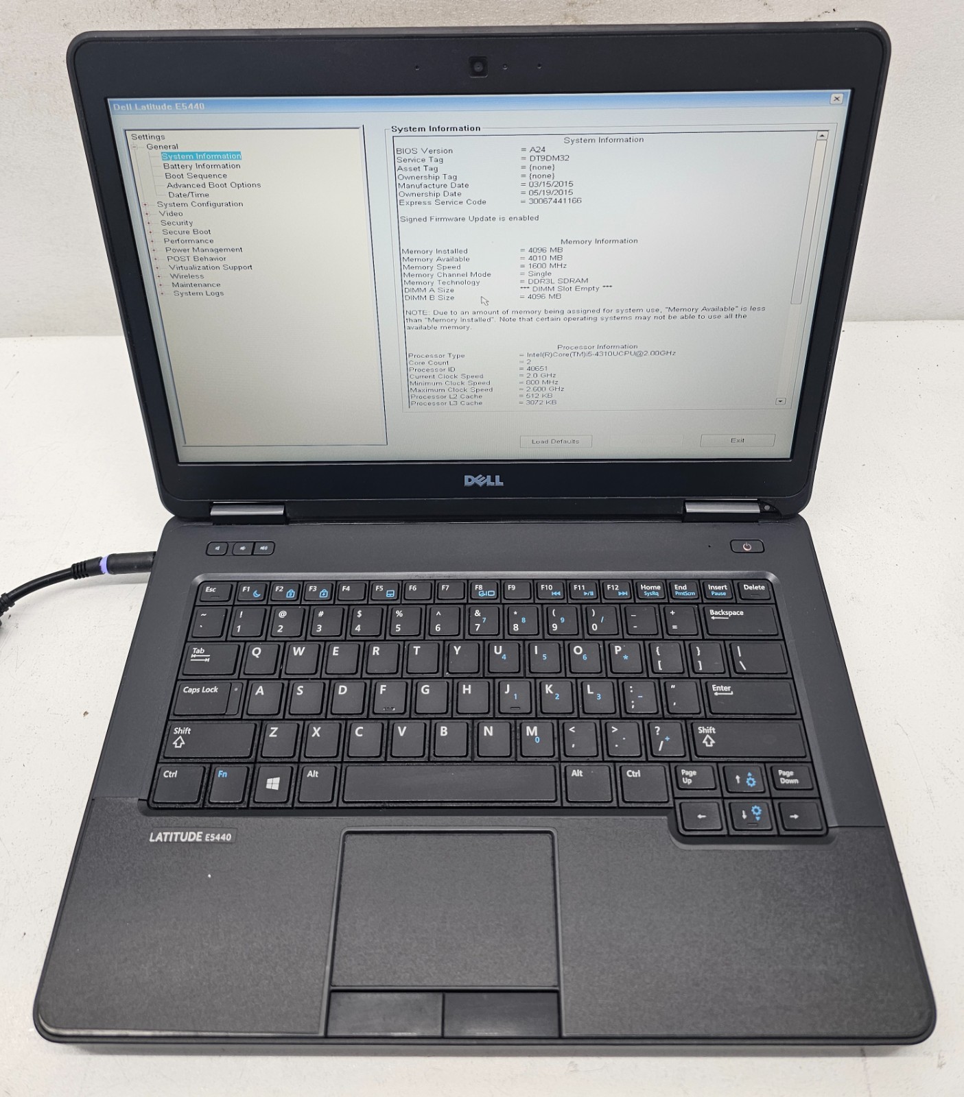 Dell Latitude E5440 14″ Laptop Intel Core i5-4310U 4GB RAM NO HD/OS (FL)