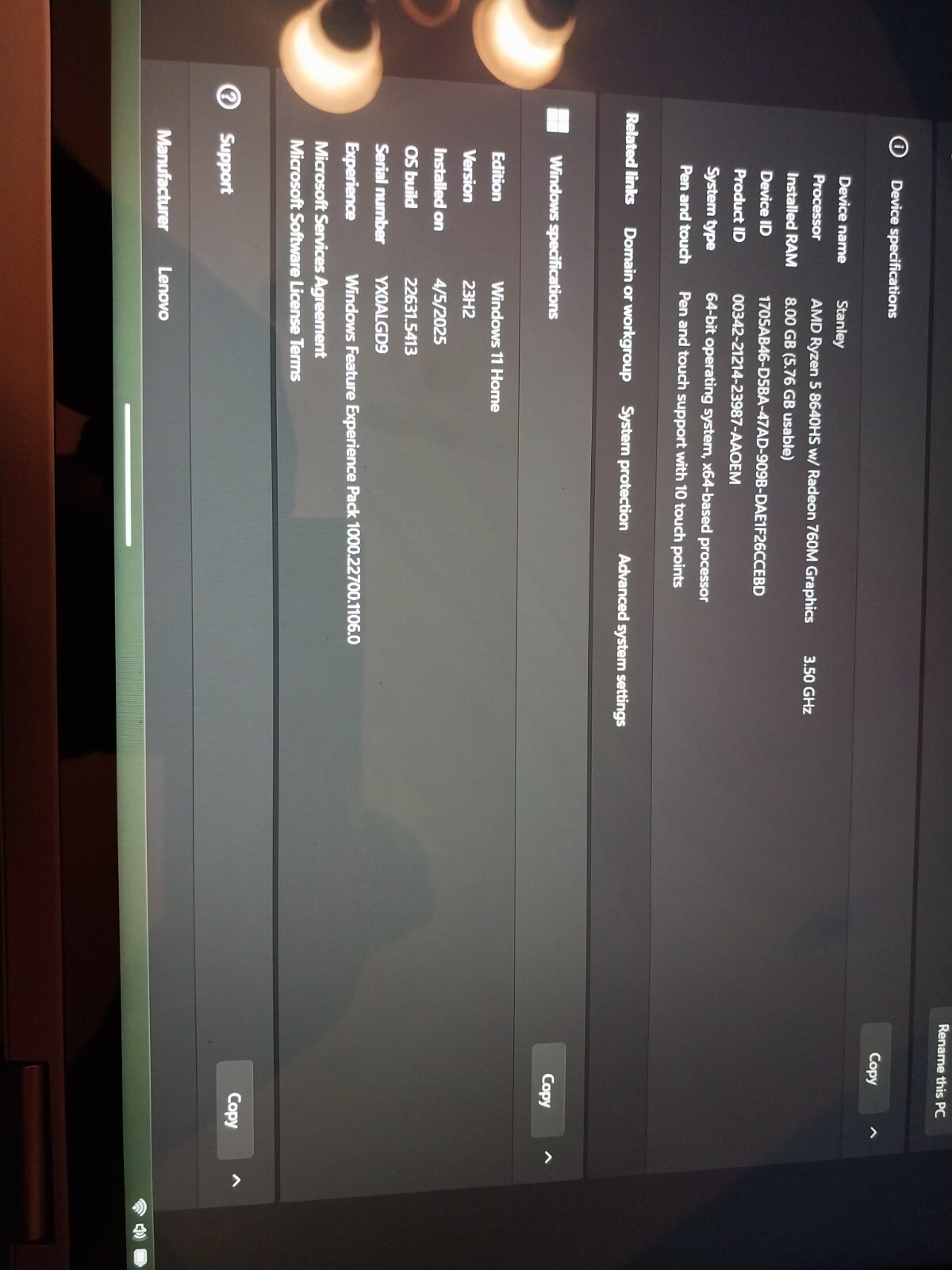 Lenovo Yoga 7i 16″ 2-in-1 2K FHD+ TOUCH AMD Ryzen 5 8640HS 8GB 512GB