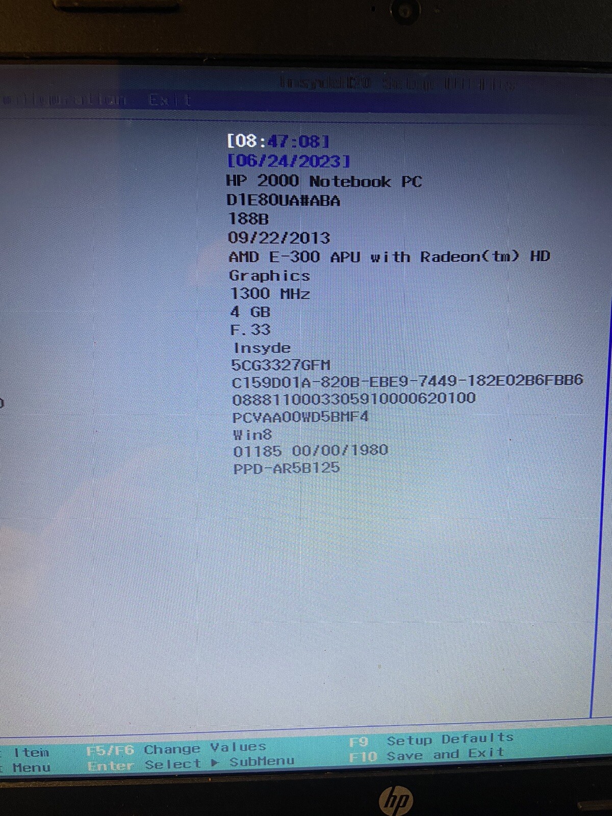 HP 2000-2b19 Laptop AMD E300 4GB RAM 320GB BAD BATTERY/NO CHARGE.