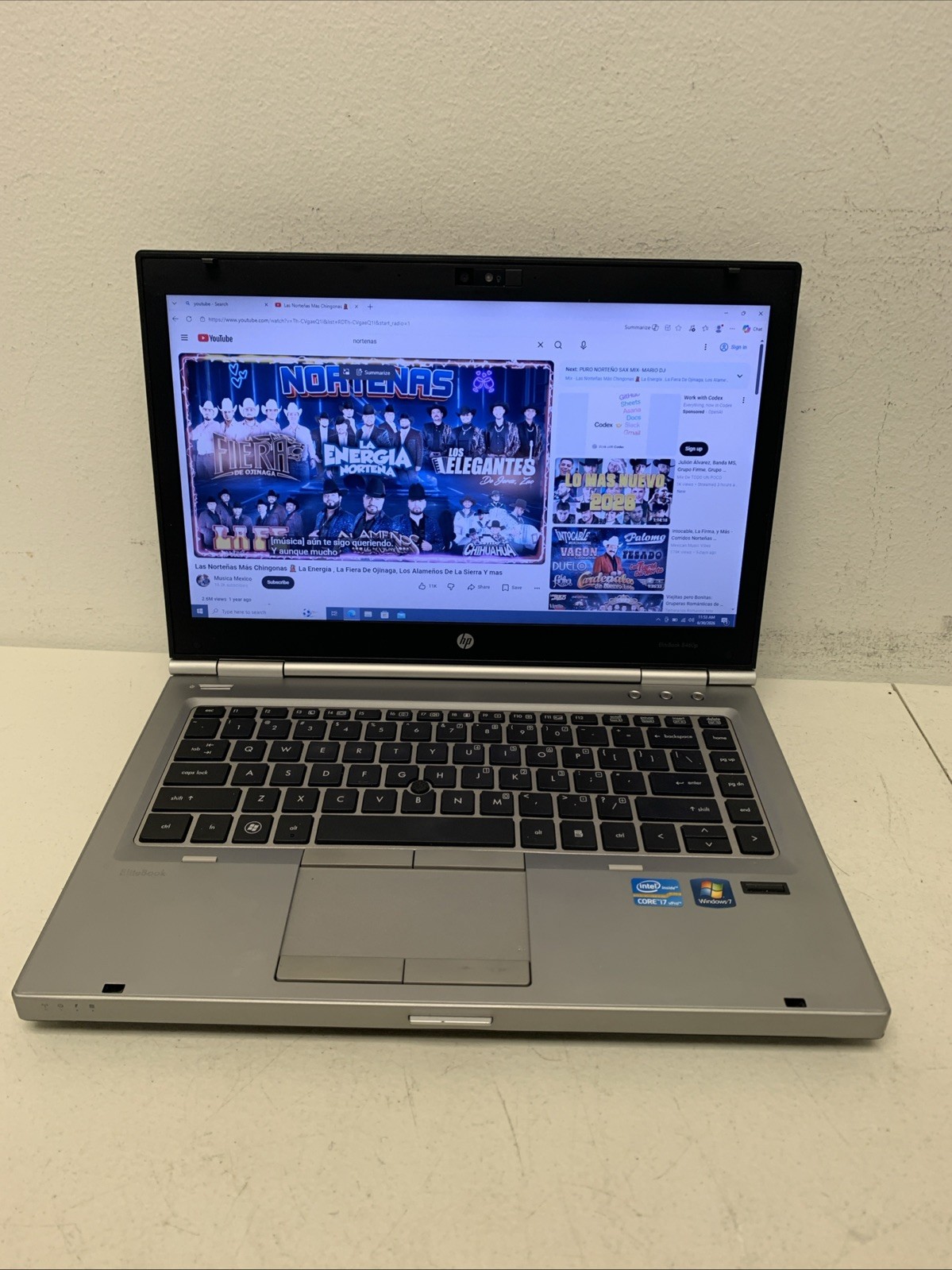 HP EliteBook 8460p 14″ i7-2620M 2.70GHz 8GB RAM 128GB SSD Wind 10 Pro Not Activa
