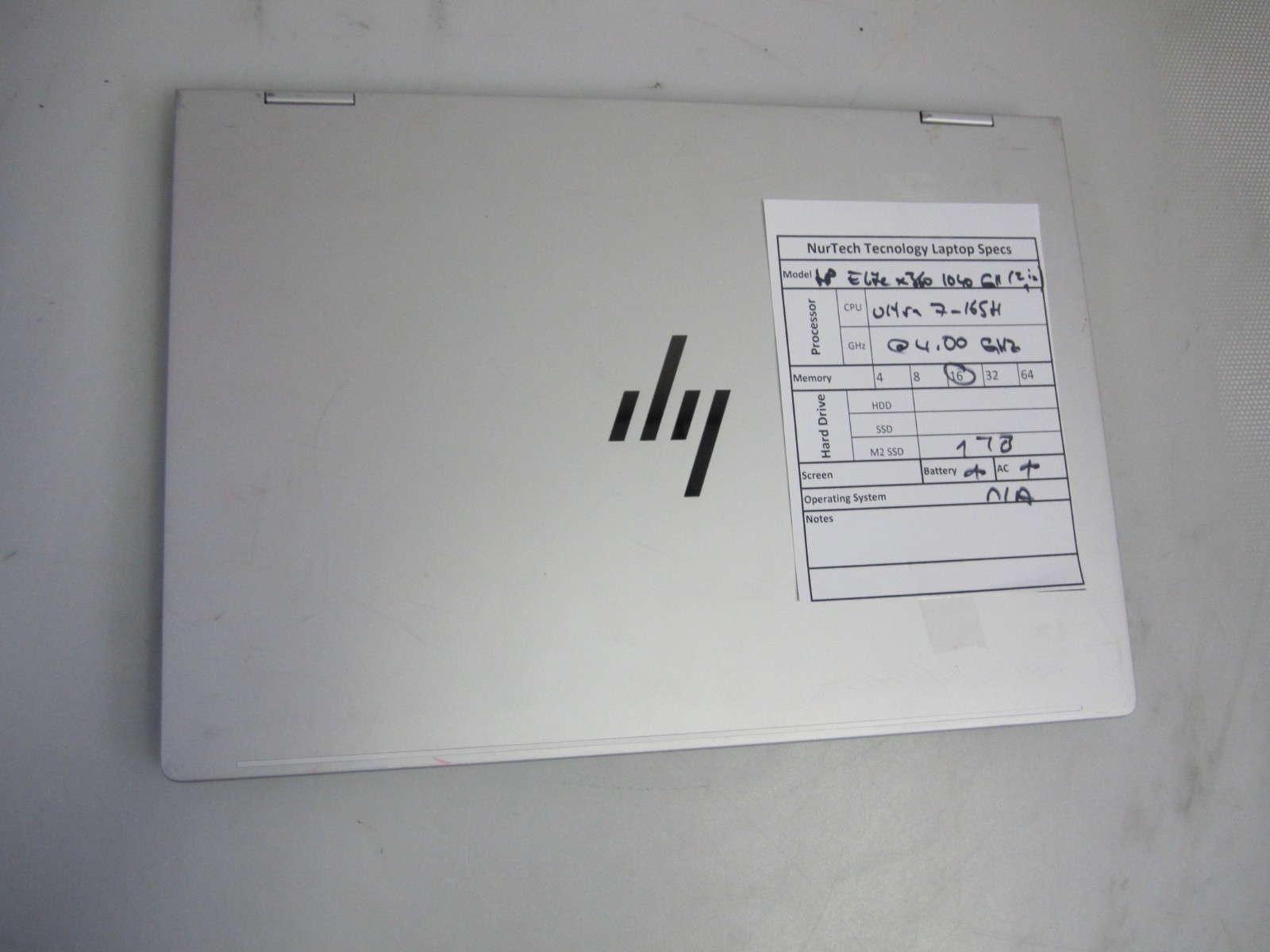 HP EliteBook x360 1040 G11 Ultra 7 165H 4.00 GHZ 16GB 1TB M2SD NOOS LAPTOP + AC