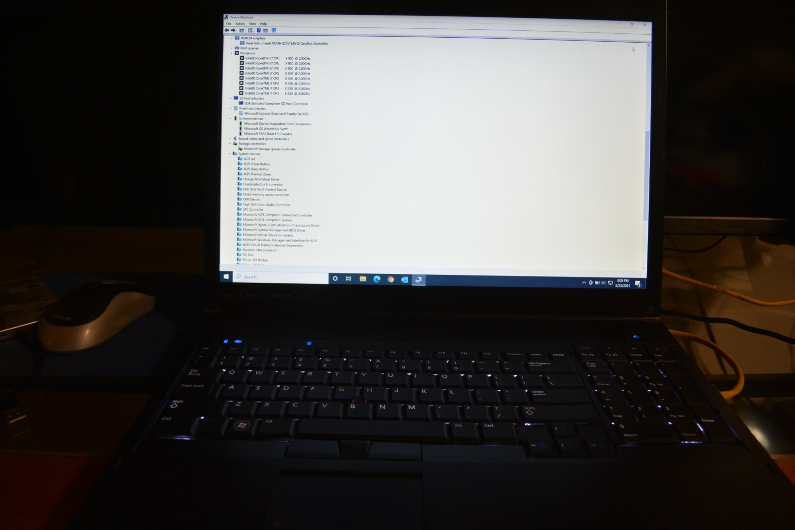 Dell Precision M6500 17in. I7 920x Extreme Nvidia Evo 830 SSD Win 10 1920×1200