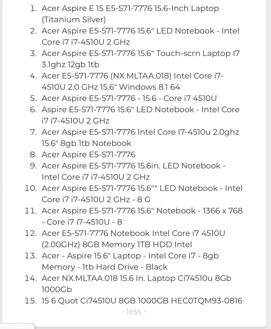 Acer Aspire E 15 E5-571-7776 15.6-Inch Laptop (Titanium Silver)