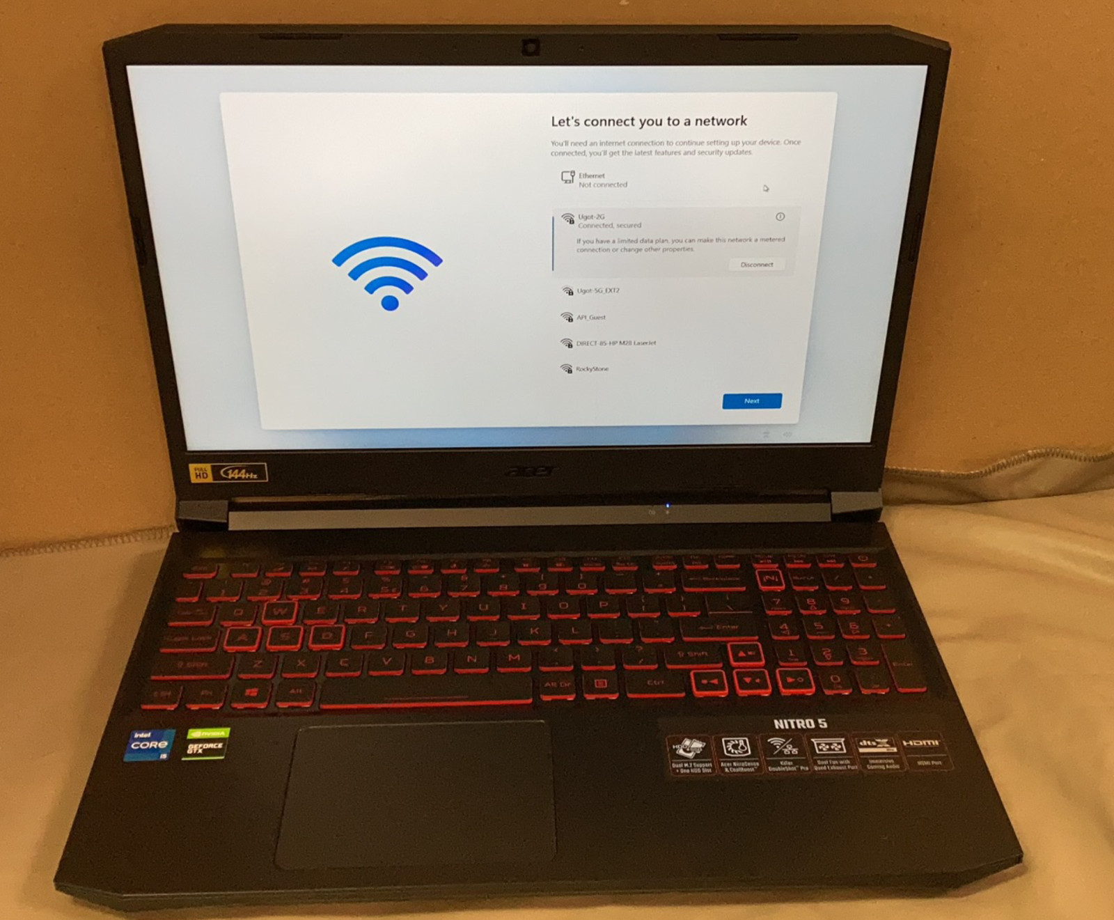 Acer nitro 5 Laptop i5-11400H NVIDIA GeForce GTX 1650 32G+2TSSD Win 11