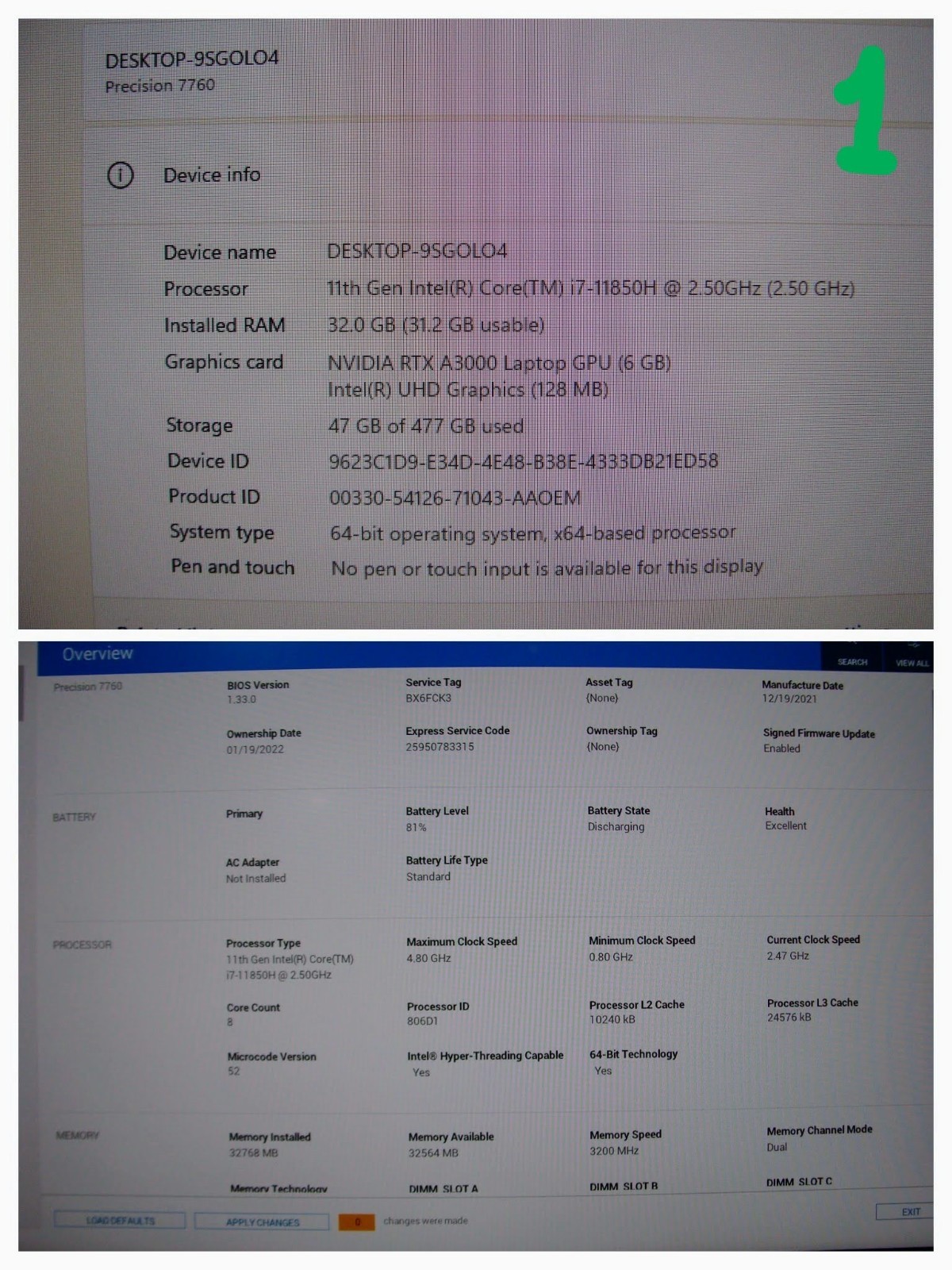 Dell Precision 7760 17.3″ FHD i7-11850H max 4.8GHz 32GB 512GB RTX A3000 6GB +PA