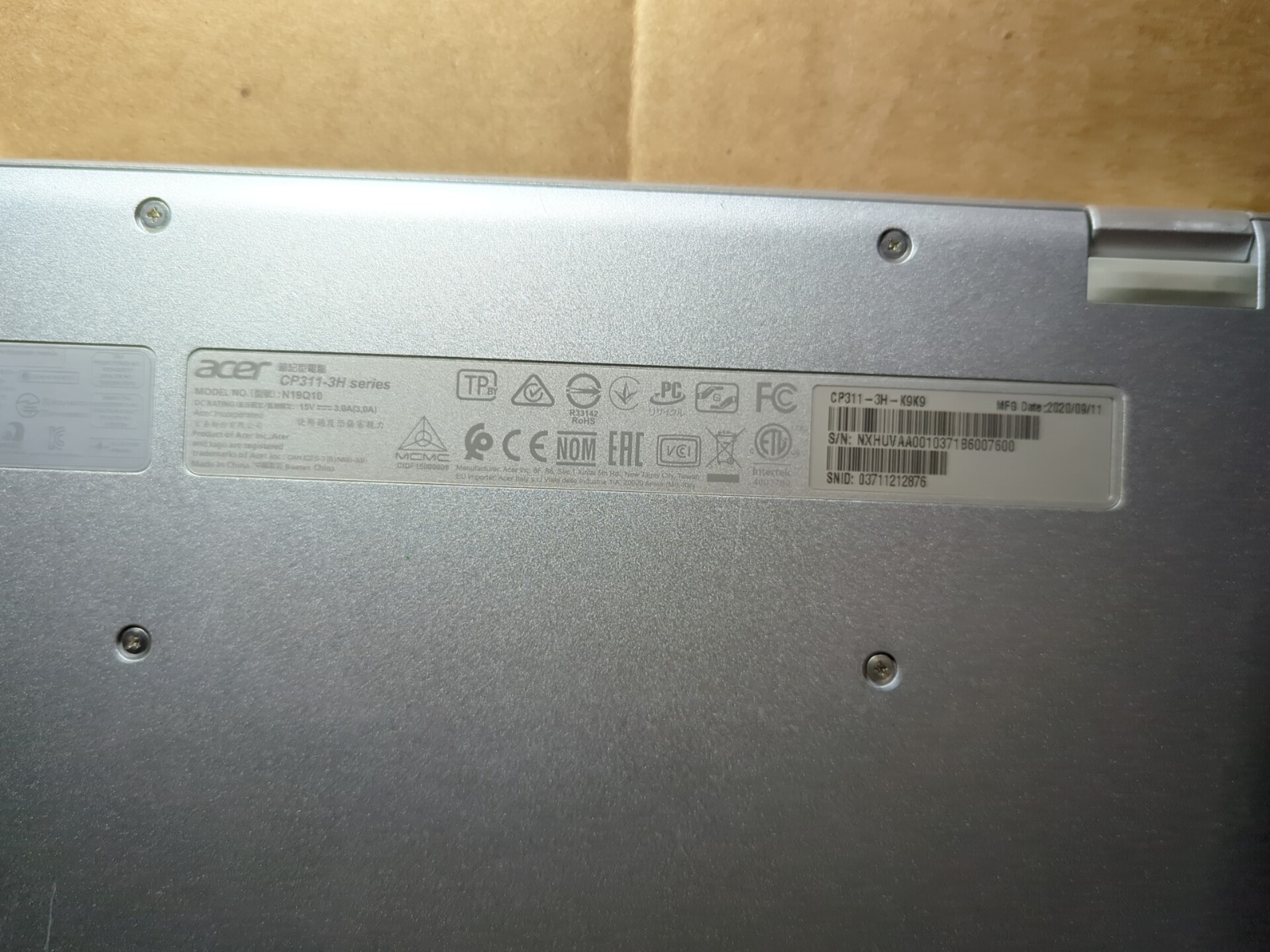 Acer Chromebook Spin 311 CP311-3H-K9K9 11.6″ Touch 4GB RAM 64GB ChromeOS MTK 500