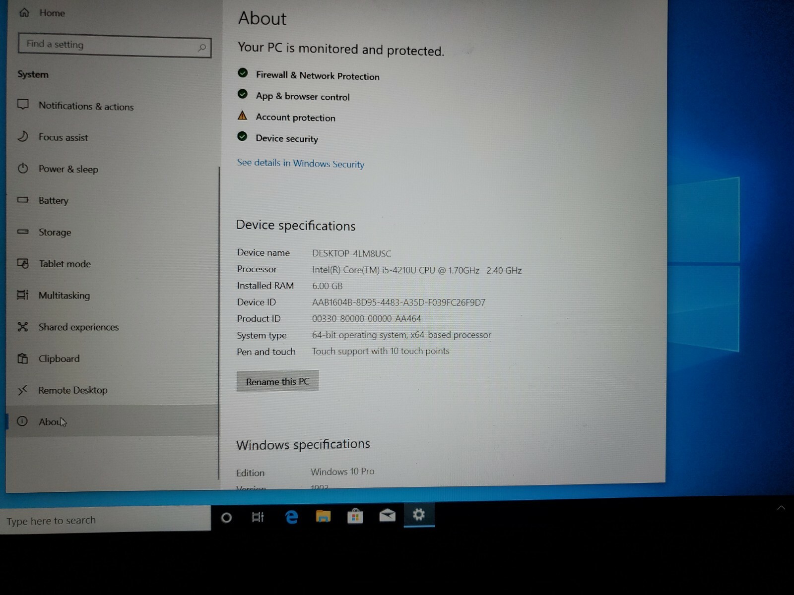 Lenovo Flex 2-15 Laptop Core i5-4210U 1.70GHz 500GB HD 6GB-Ram TOUCHSCREEN