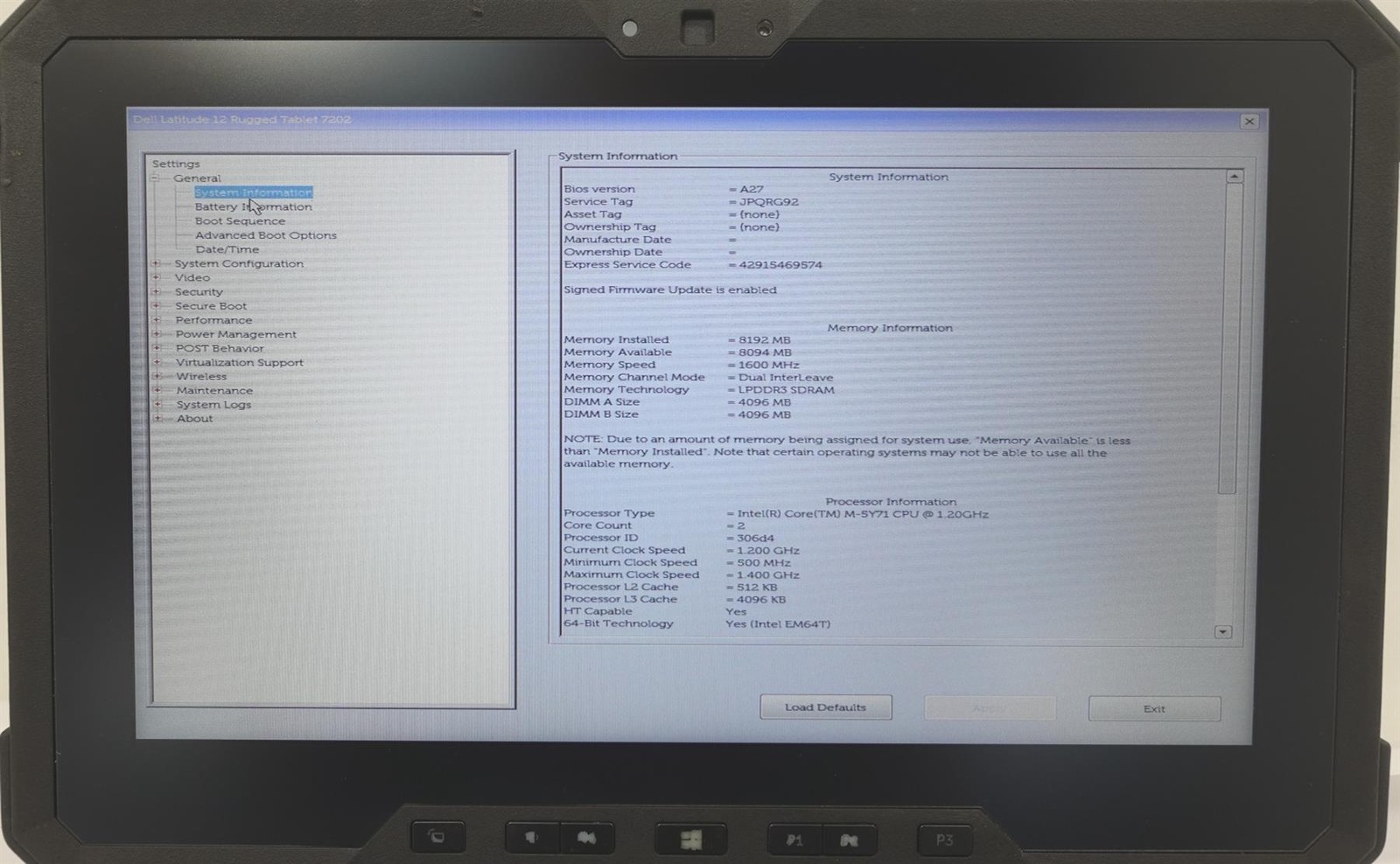 Lot 4 Dell Latitude 12 Rugged Tablet 7202 11.6″ Core M-5Y71 1.20GHz 8GB No SSD