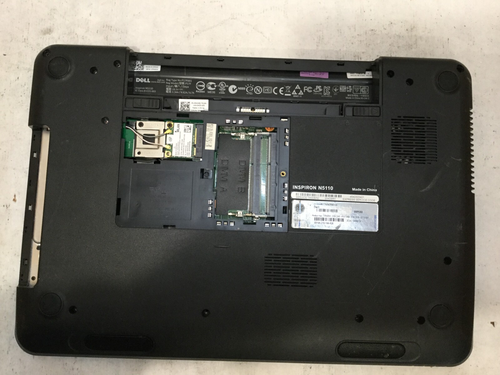 Dell Inspiron N5110 / Intel Core i5 UNKNOWN SPECS / (MISSING PARTS!) -MR