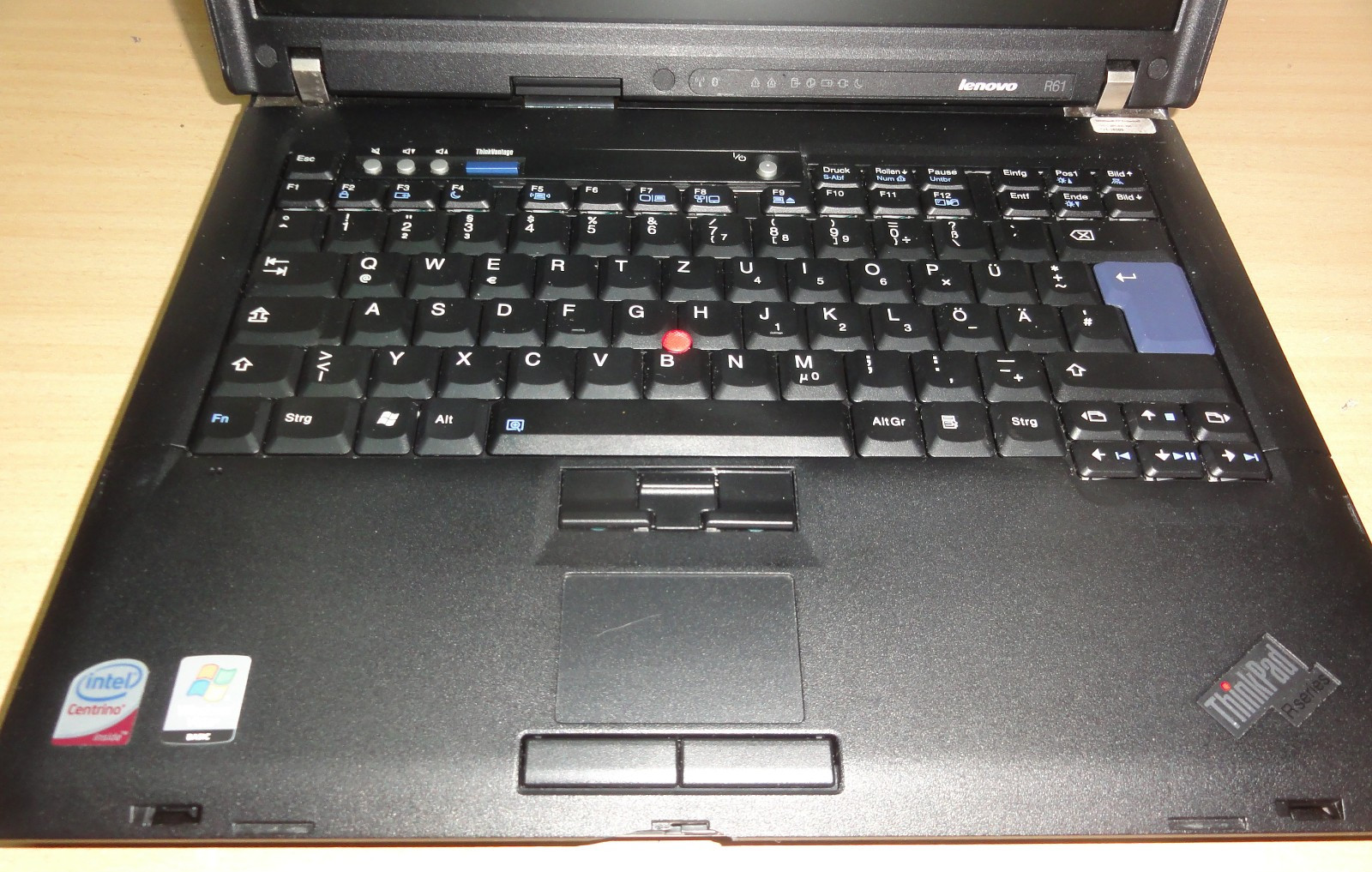 Notebook laptop Lenovo Thinkpad R61 2 GB Ram faulty