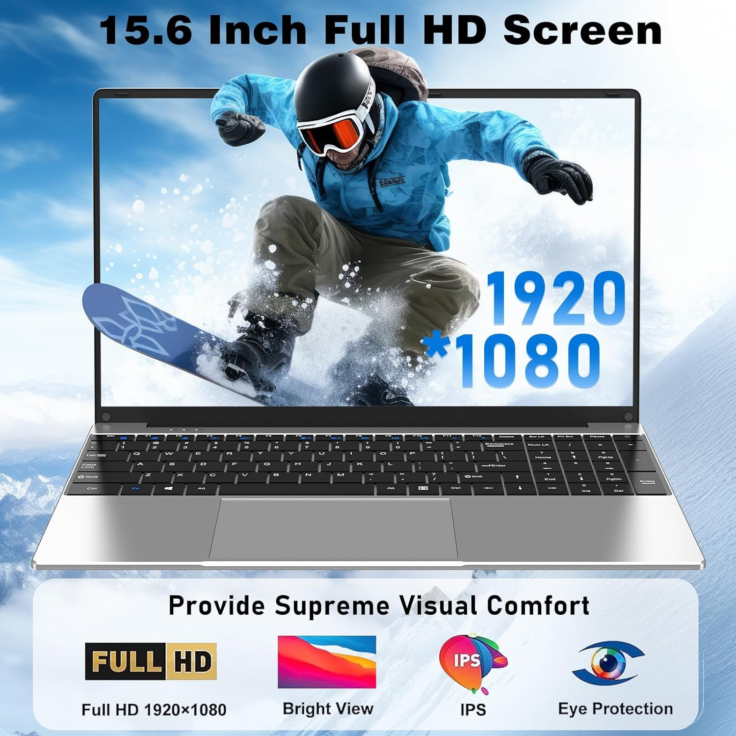 2026 New Laptop Computer, 15.6 Inch Window 11 Pro Lap Top PC 16GB RAM 256GB SSD,