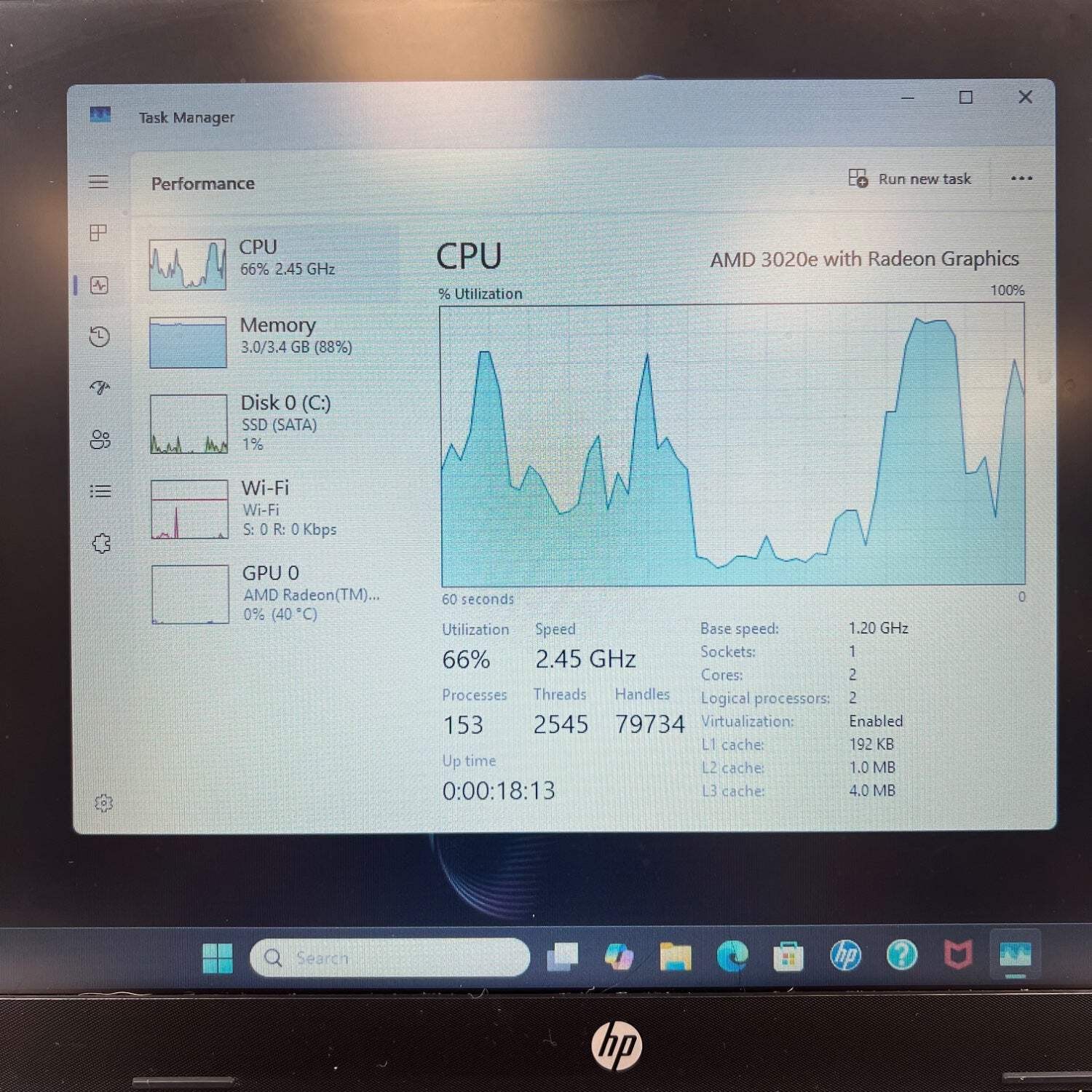 HP 255 G8 RTL8822CE 15.6″ 3020e 1.2GHz 4GB RAM 128GB SSD