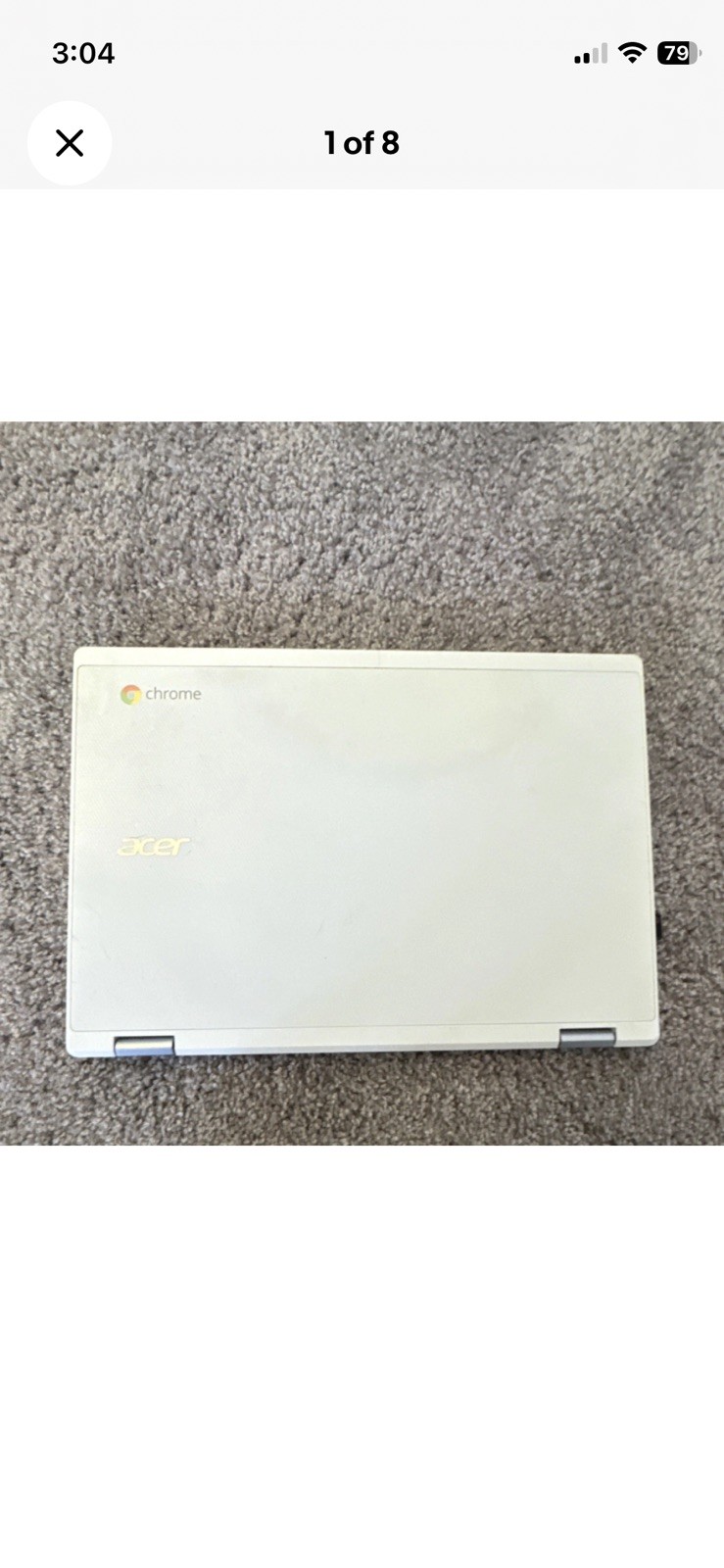 Acer Chromebook CB3-131-C3SZ 11.6″ Intel Celeron White Chrome OS w/ Charger