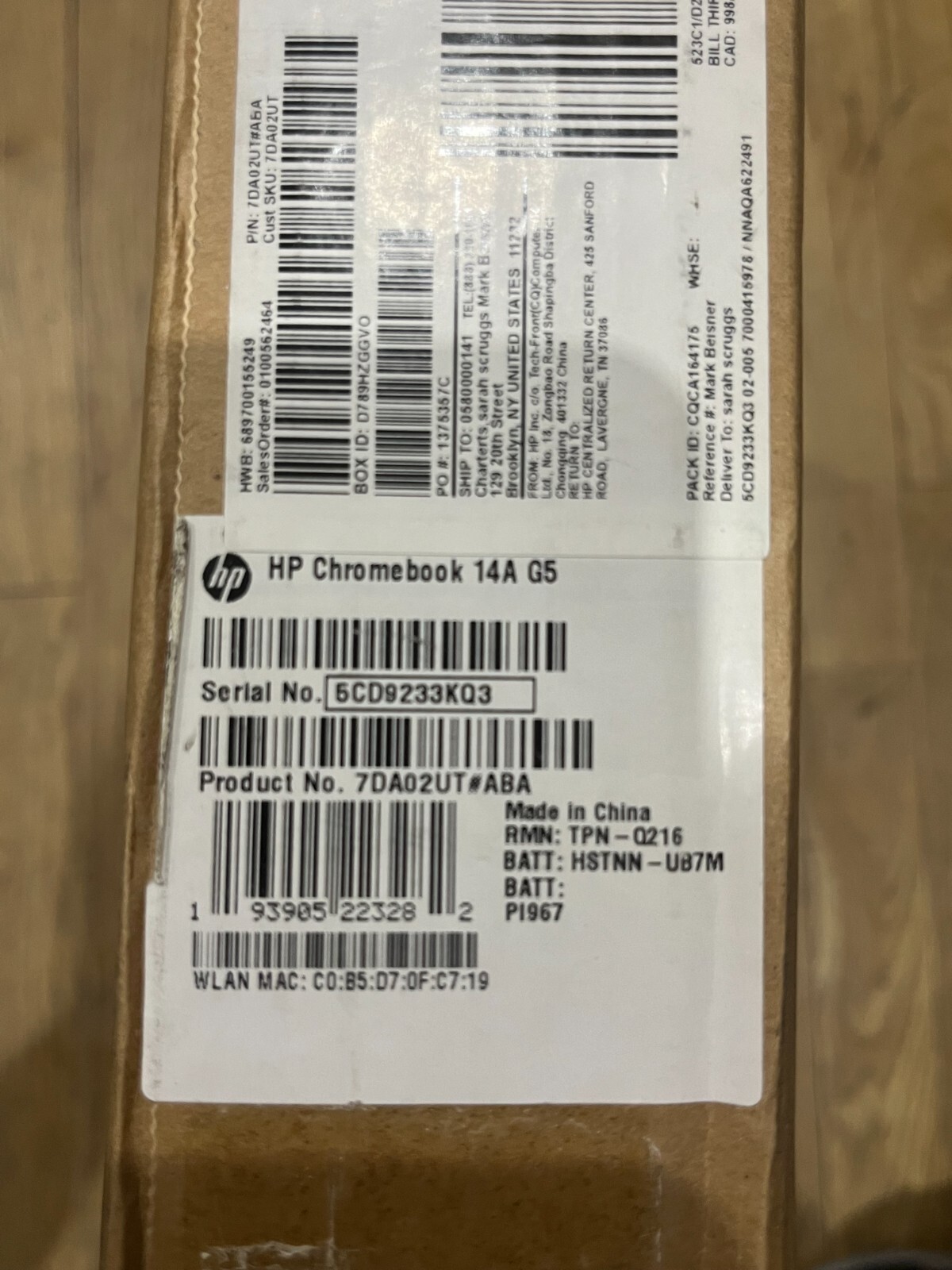 (New) HP Chromebook 14A G5 Laptop – 7DA02UT#ABA