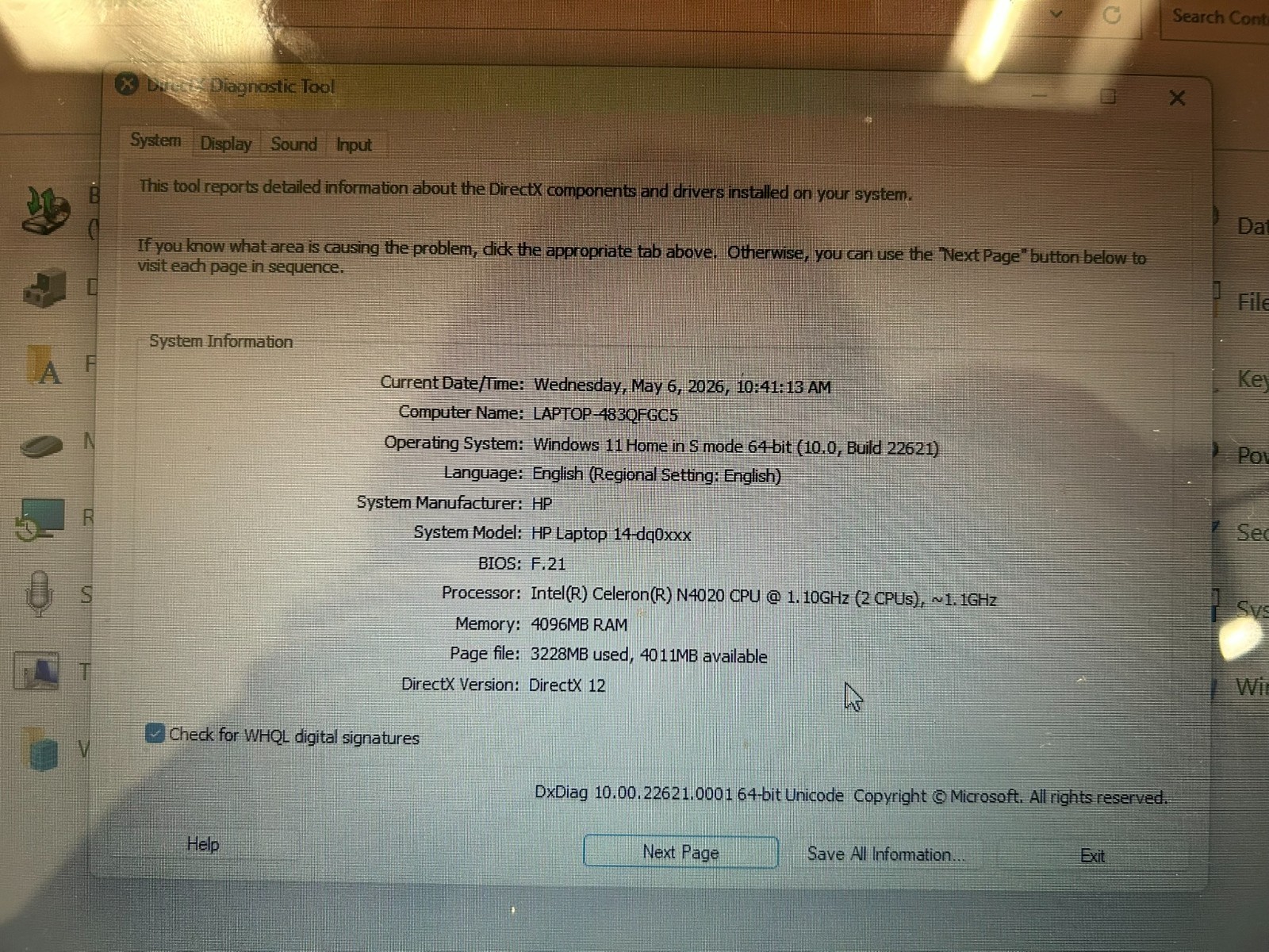 Hp Laptop 14-dq0004dx 64GB 4GB Ram Intel Celeron N4020 UHD Graphics 600 READ