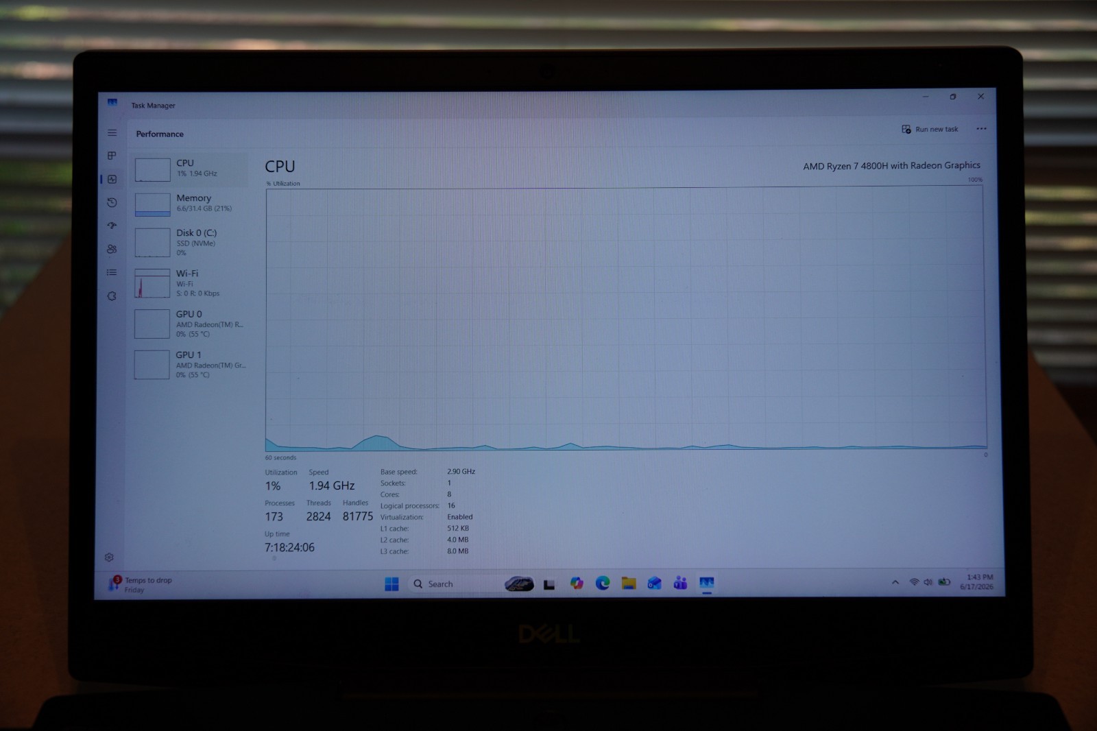 Dell G5 SE 5505 15.6″ 512gb SSD 32gb RAM Ryzen 7 4800H AMD Radeon RX 5600M 144Hz