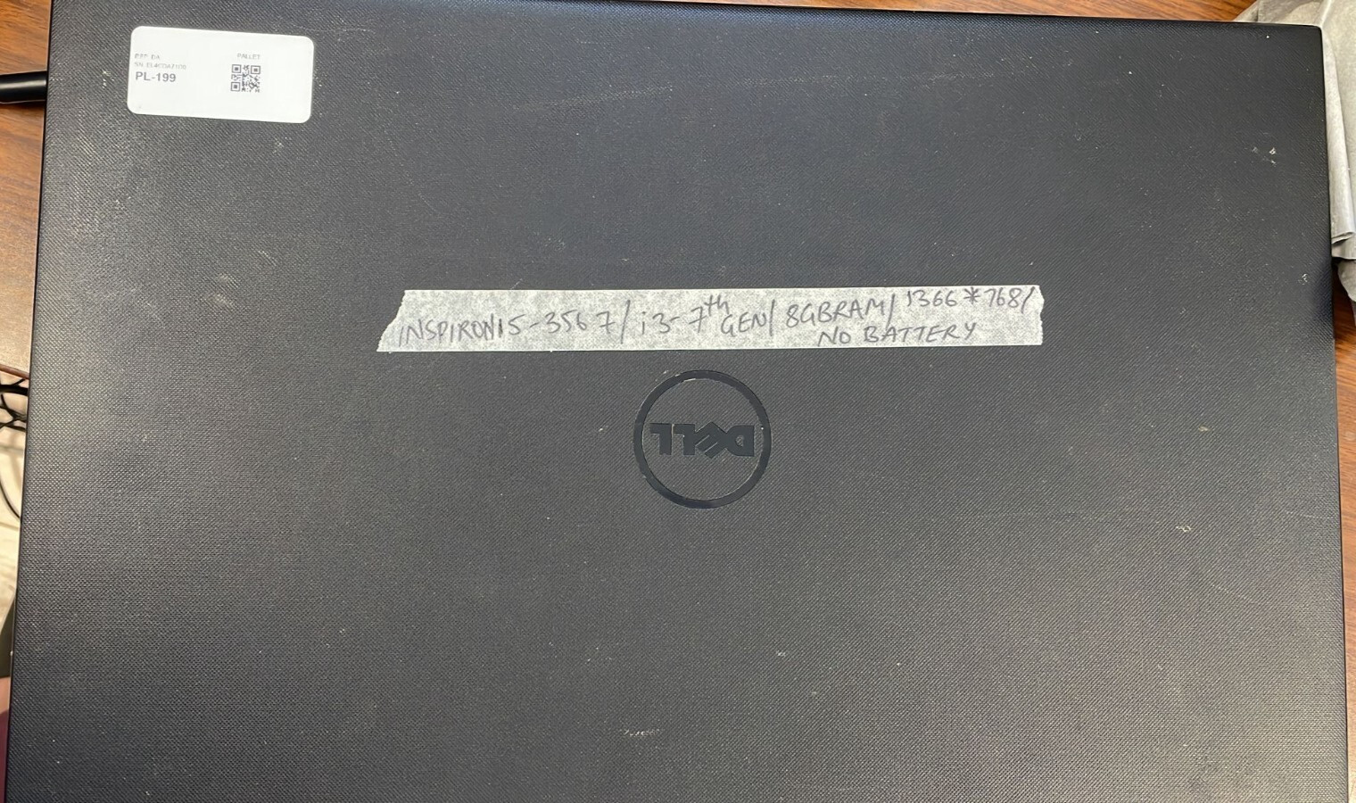 DELL INSPIRON 15 3567 INTEL CORE i3-7100U 2.40GHZ 8GB RAM NO HDD NO OS For Parts