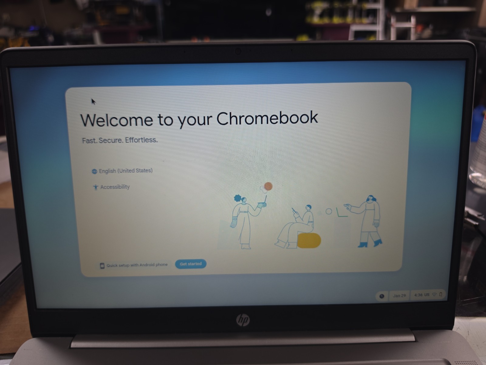 HP 14a-na0701ds 14in Laptop Intel N4120 4gb MEM 128gb eMMC