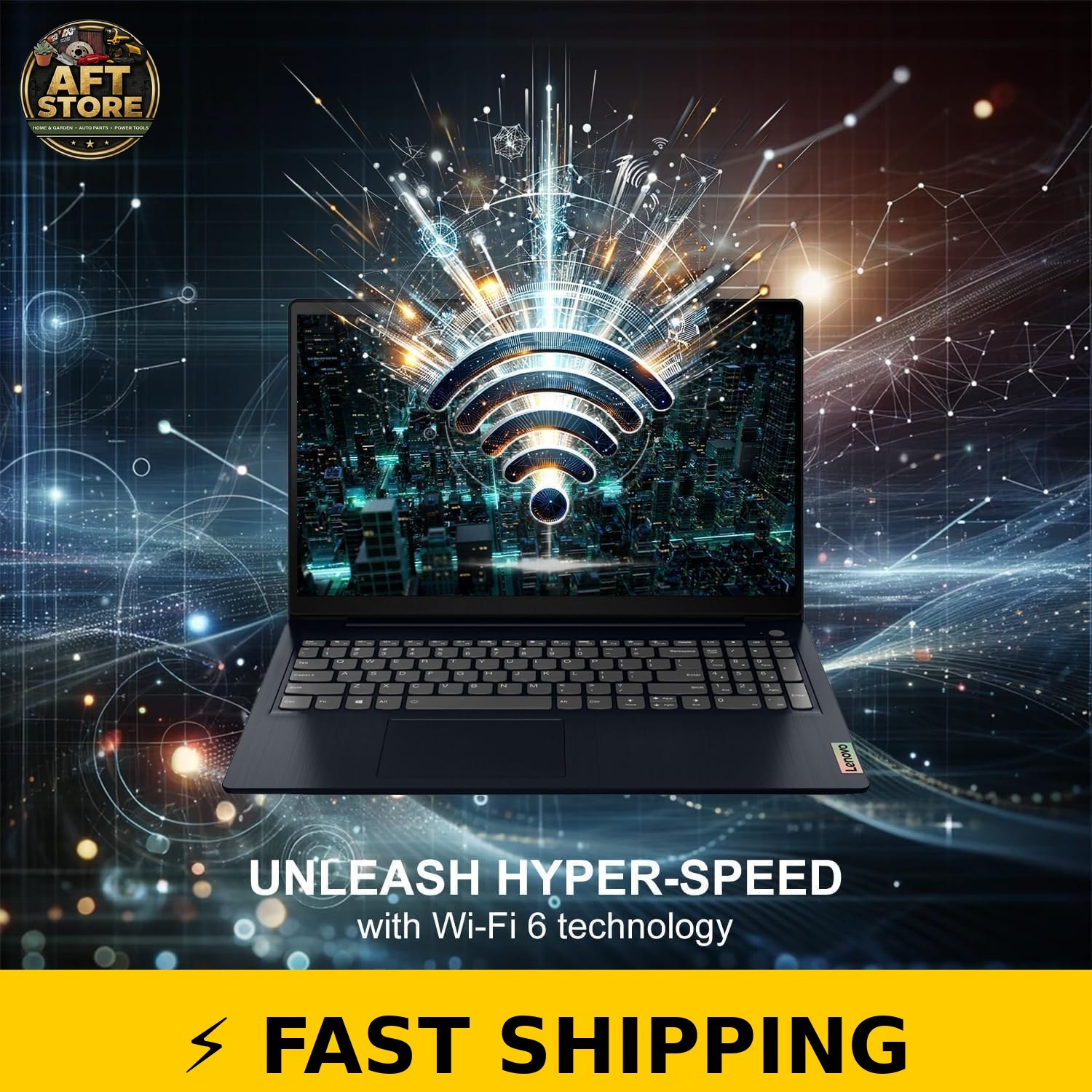 Lenovo IdeaPad 15.6″ FHD Laptop, Intel N150, 8GB RAM, 128GB SSD, Blue