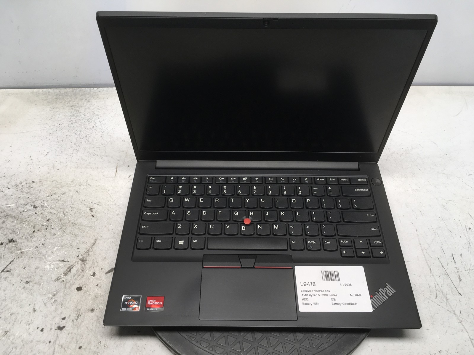 Lenovo ThinkPad E14 AMD Ryzen 5 5000 Series No RAM NO HDD No Batt