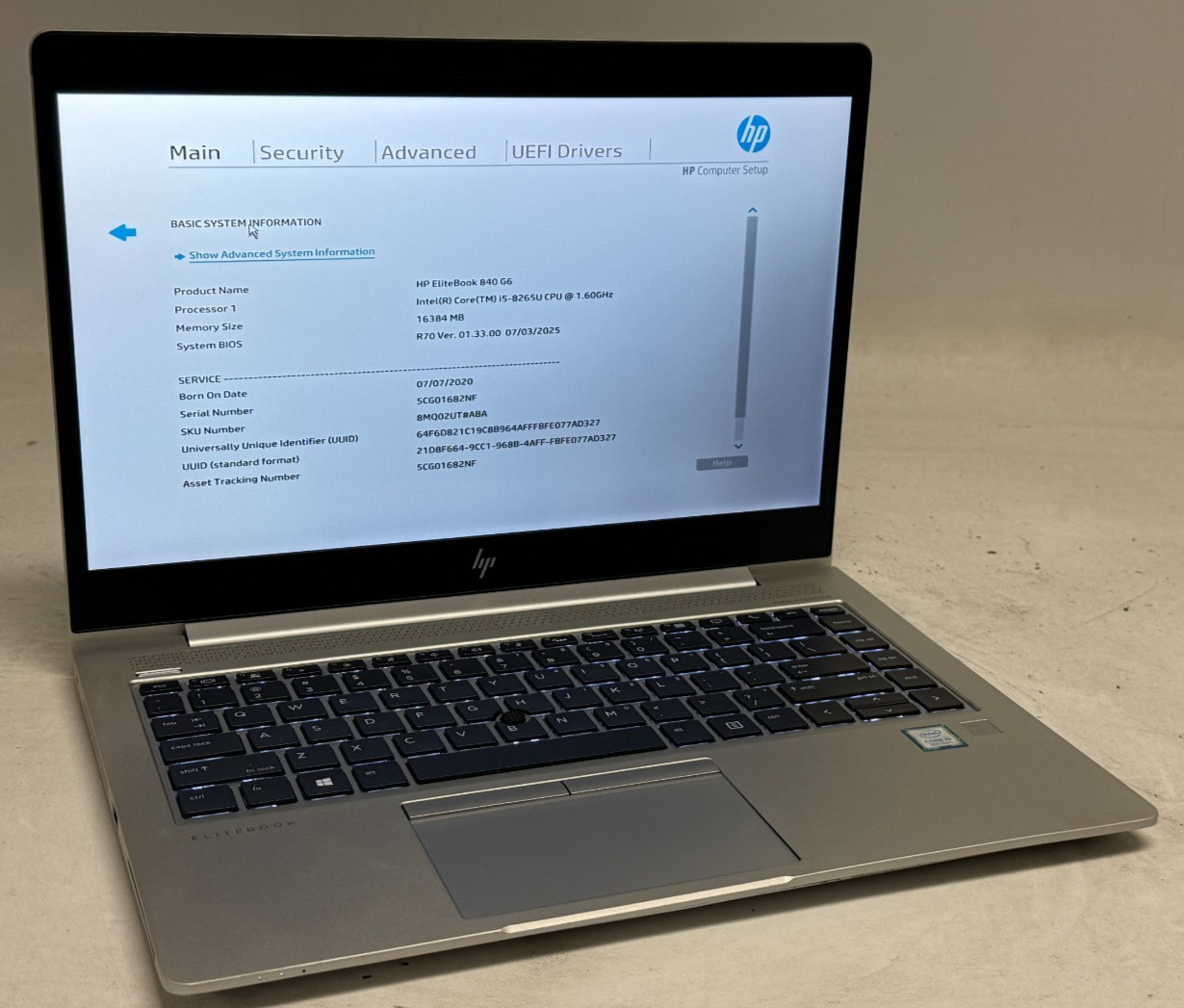 HP EliteBook 840 G6 14″ (i5-8265u 1.60GHz – 16GB RAM – 256GB SSD – Win11Home)