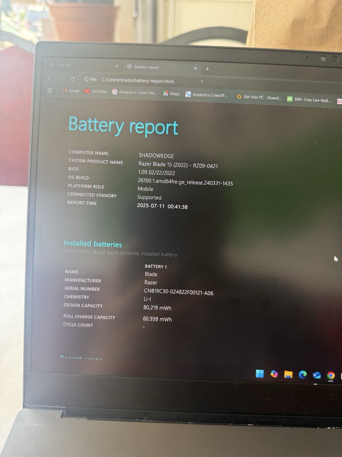 Razer Blade 15 Advanced 2022 I-7 12800h, RTX 3070 Ti, 16GB DDR5 Ram 1 TB ssd.