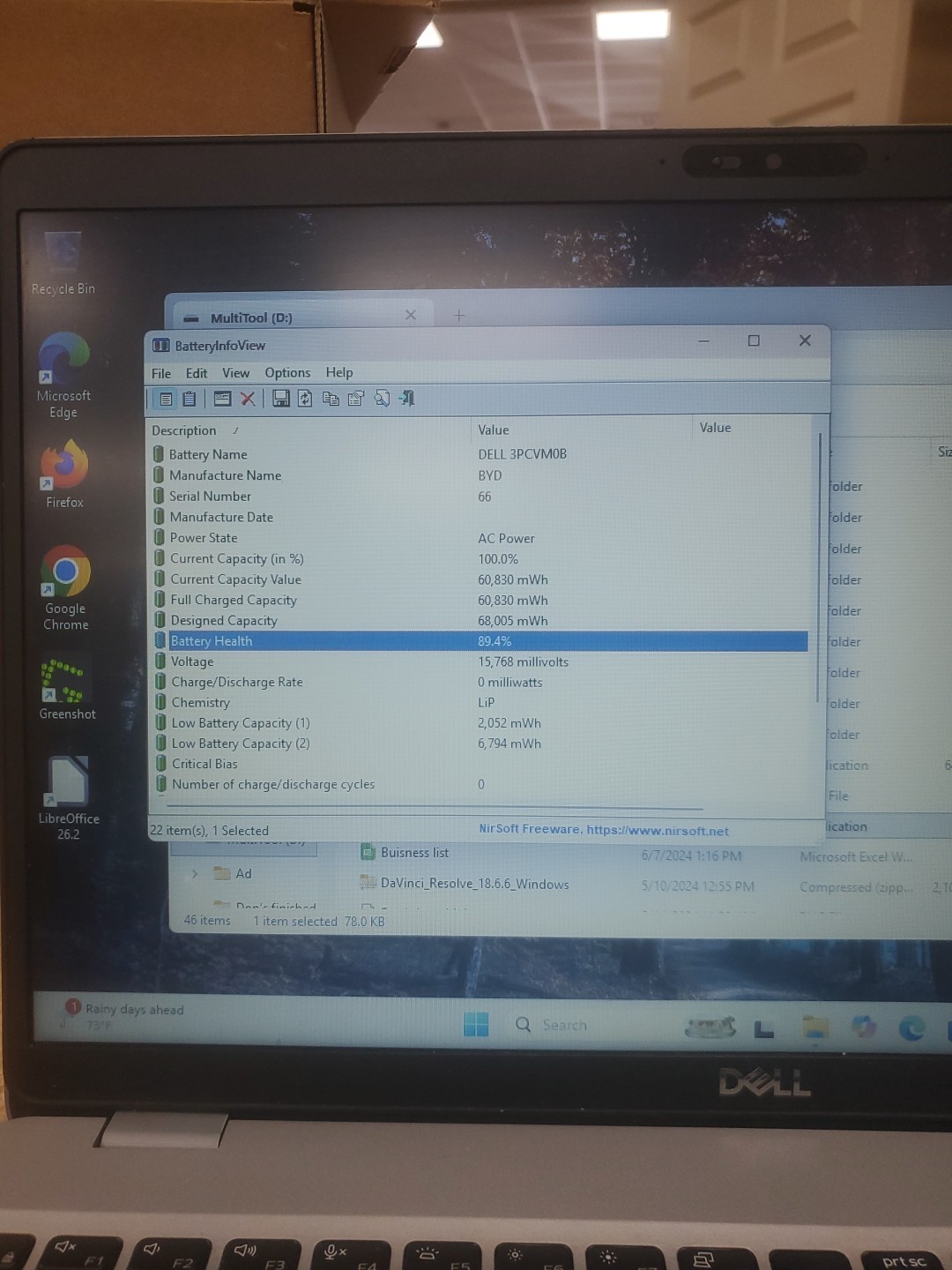 Dell Precision 3550 Laptop – i5-10310U 8GB 256GB SSD 15.6″ 051426-7