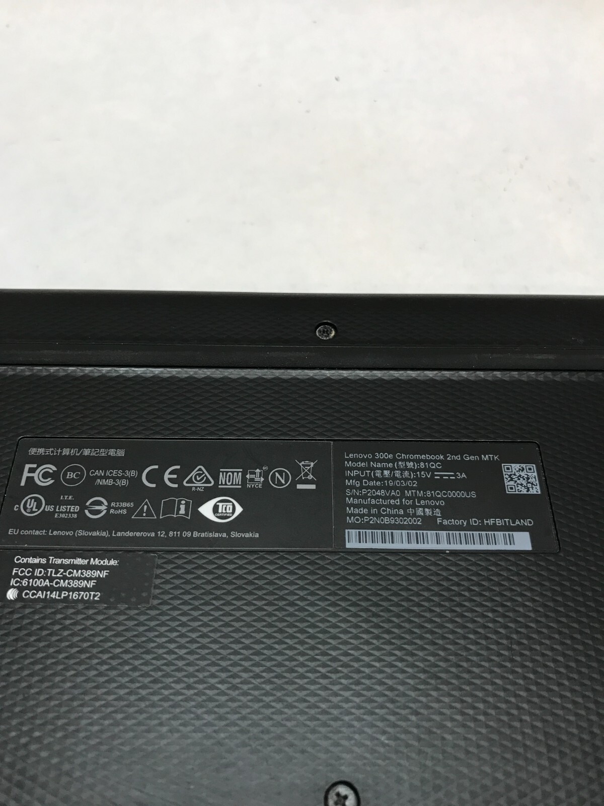 Lenovo 300e 2nd Gen Chromebook 11.6″ Intel Celeron 4GB RAM 32GB eMMC C-Grade -DW