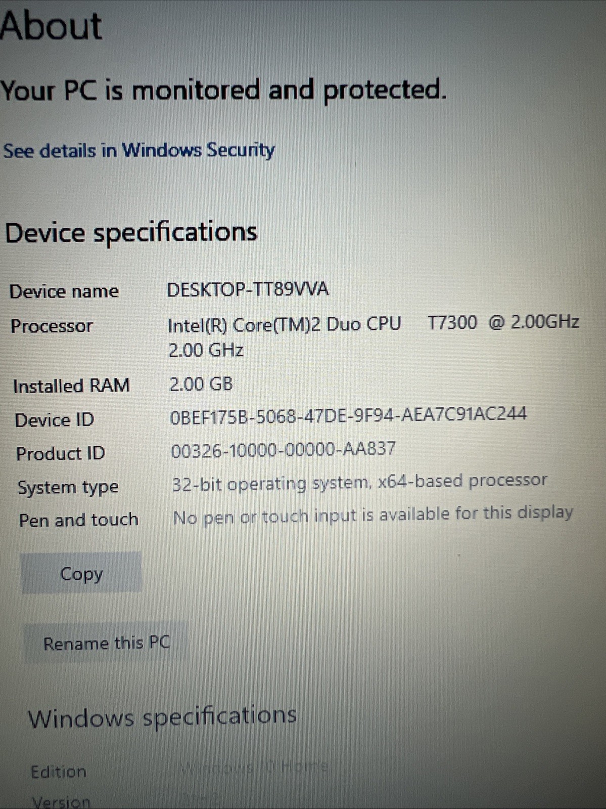 IBM Lenovo ThinkPad T61 14″ LCD T7300 2.00GHz 2GB RAM 112GB HDD Windows 10 PRO