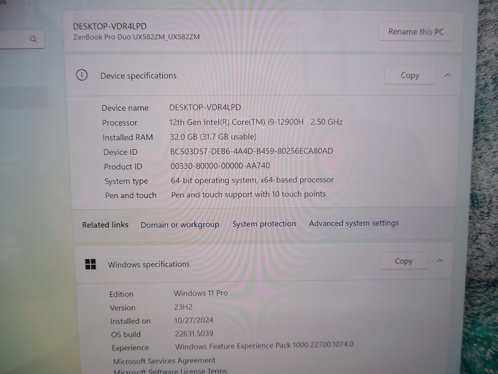 ASUS ZenBook Pro Duo 15 OLED 4K, GeForce RTX 3060, i9-12900H, 32GB, 4TB