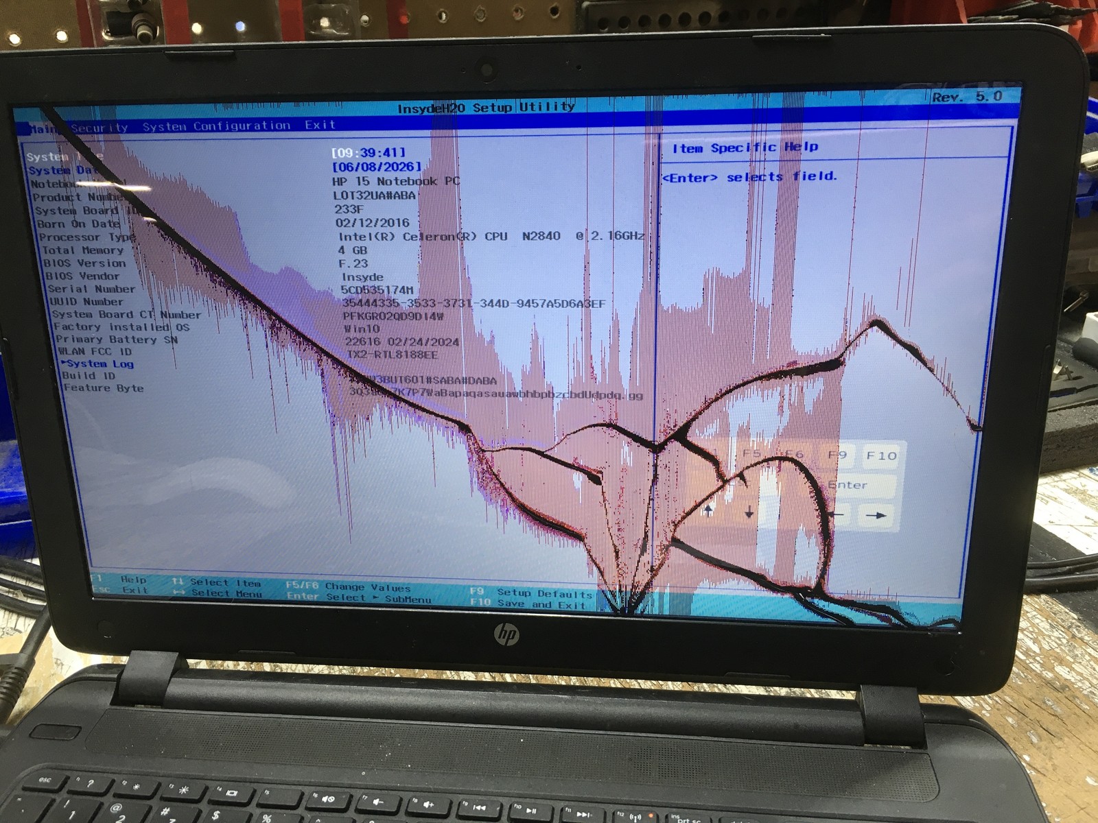 HP 15-F211WM Intel Celeron N2840 2.16GHz No RAM NO HDD No Batt