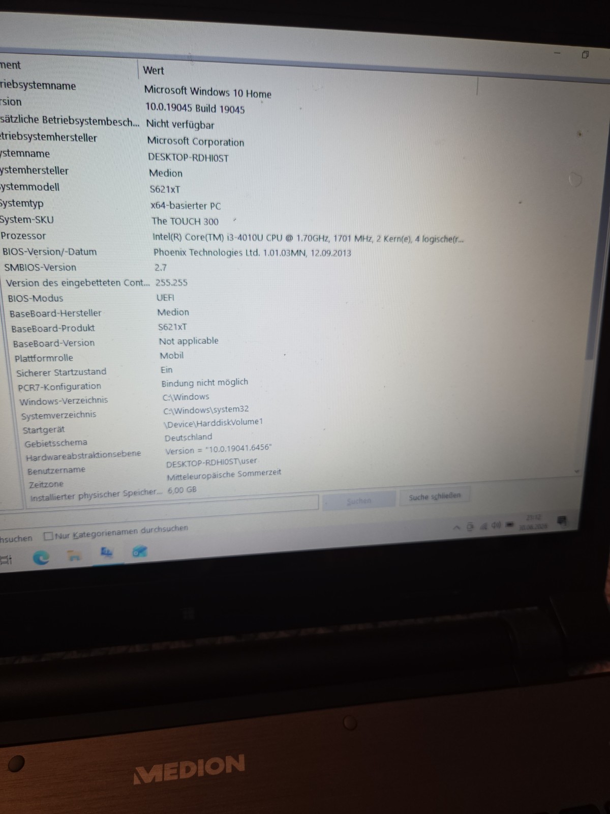 Medion Akoya S621xT Touch | Intel Core i3 | 6GB RAM | 120GB SSD | Windows 10