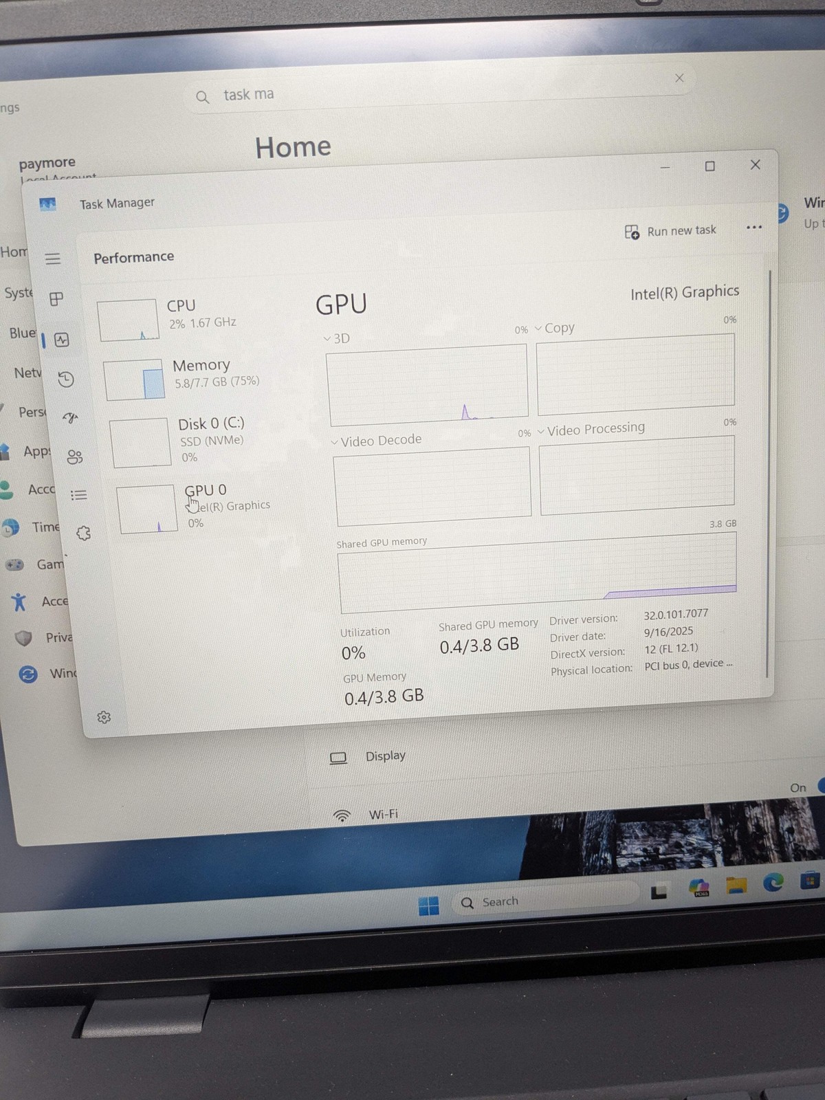 Dell Pro PC16250 16″ Core 3 100U 1.2GHz 8GB RAM 256GB SSD