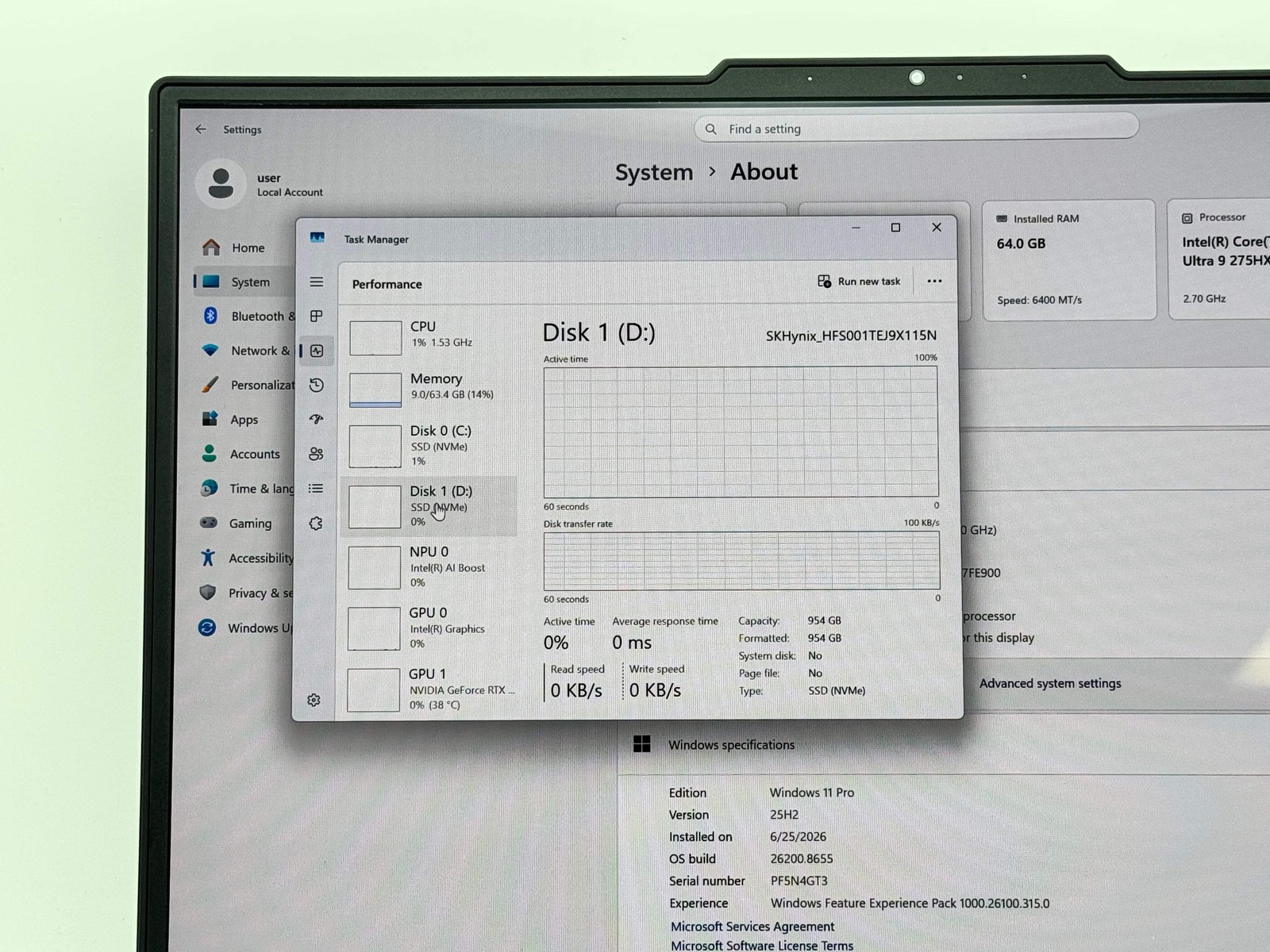 Lenovo Legion Pro 7 16IAX10H 16″ Ultra 9 275HX 64GB RAM 2TB SSD RTX 5080 16GB
