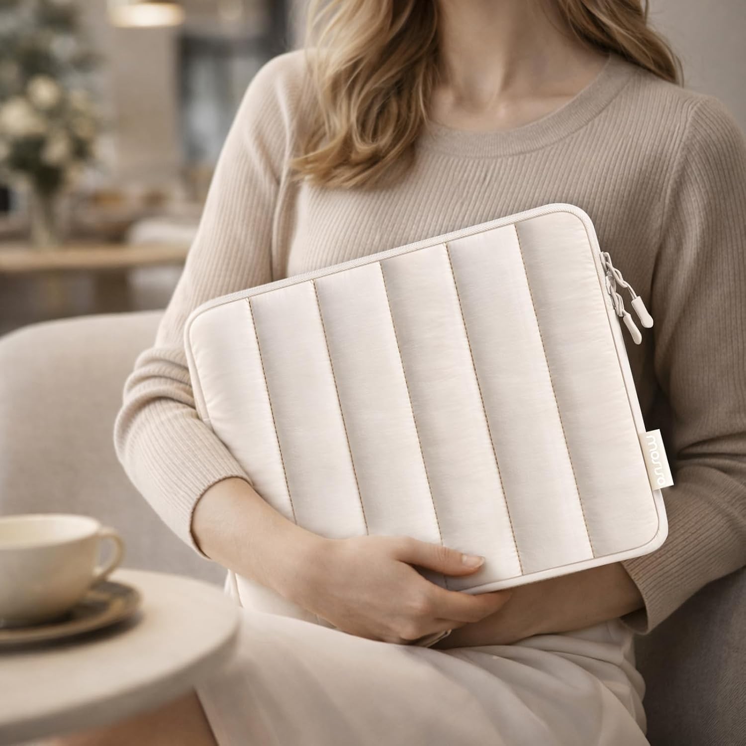 Puffy Laptop Sleeve for 13-14 inch Laptops, Compatible with MacBook and More, Sa