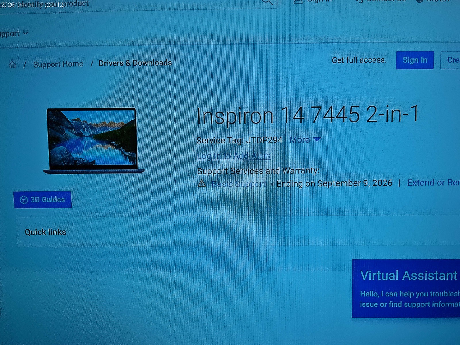 Dell Inspiron 14 7445 2-in-1 Touch Laptop Ryzen 7 8840HS 24GB RAM 1TB SSD WRNTY