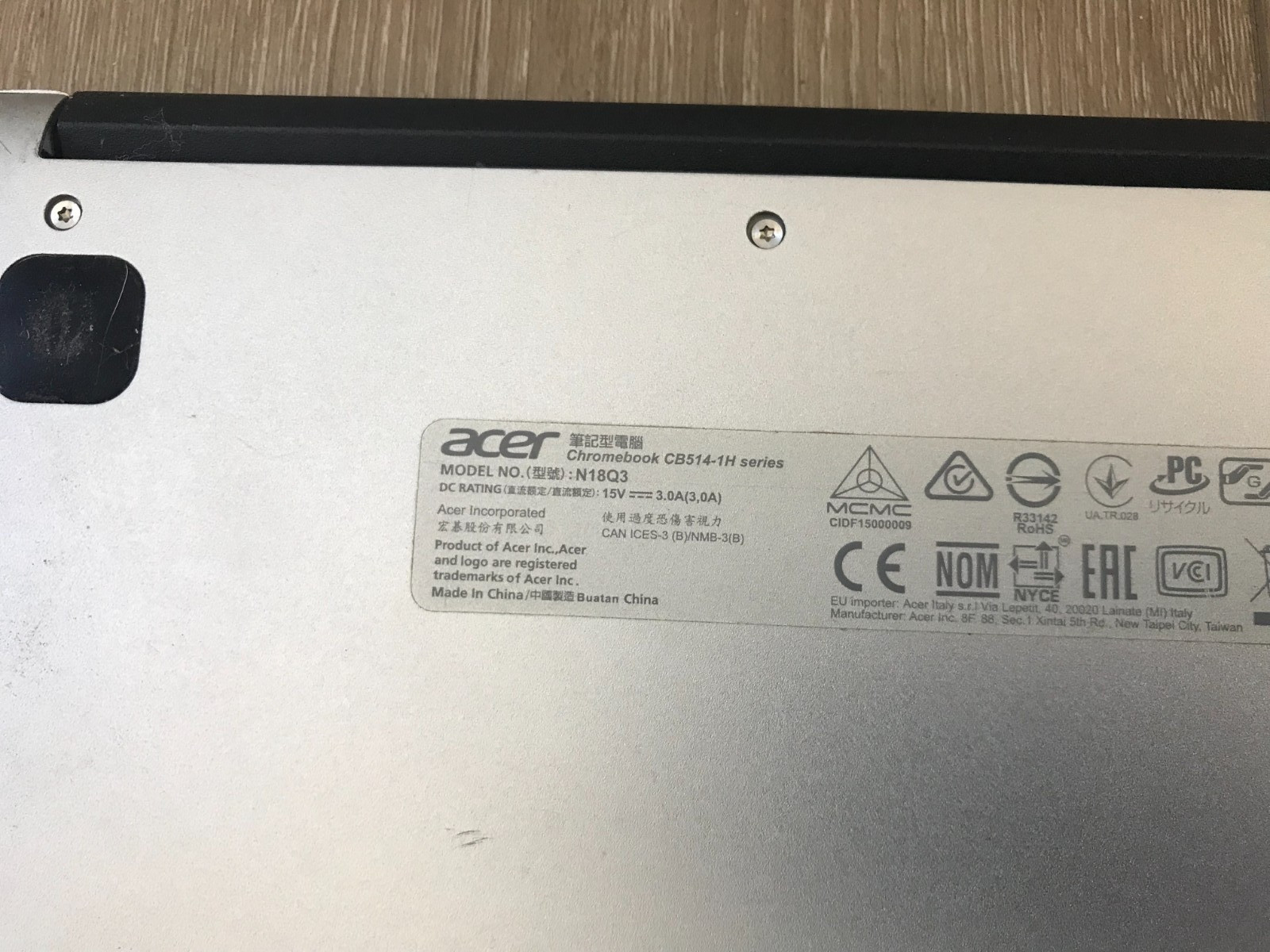 Acer CB514-1H-C11Z Chromebook 14″ Full HD Intel Celeron N3350 4GB RAM 32GB SSD