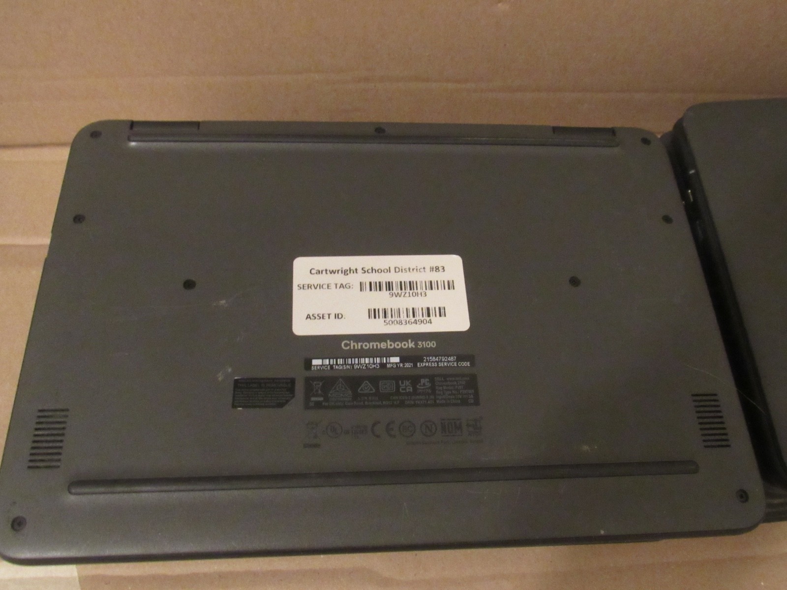Lot of 3 Dell Chromebook 3100 & 3 Dell Chromebook 3100 2-in-1 for Parts, Repair