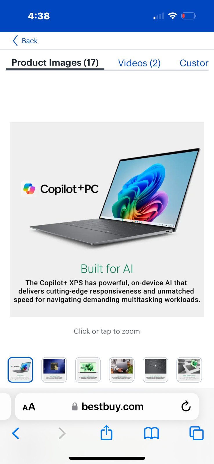Dell – XPS 13 13.4″ OLED Touch Screen Laptop – Snapdragon X Elite Copilot+ PC w