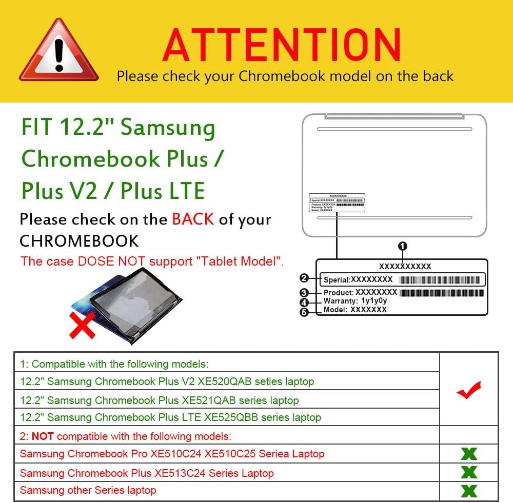 Sleeve Case for 12.4″ Samsung Galaxy Chromebook 2 360, 12.2″ Samsung Chromebook