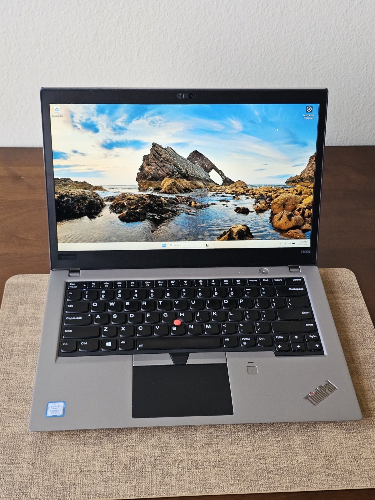 Lenovo ThinkPad T480s, Intel i7-8650U Quad Core / 24GB RAM/ 512 GB SSD, W11 Pro