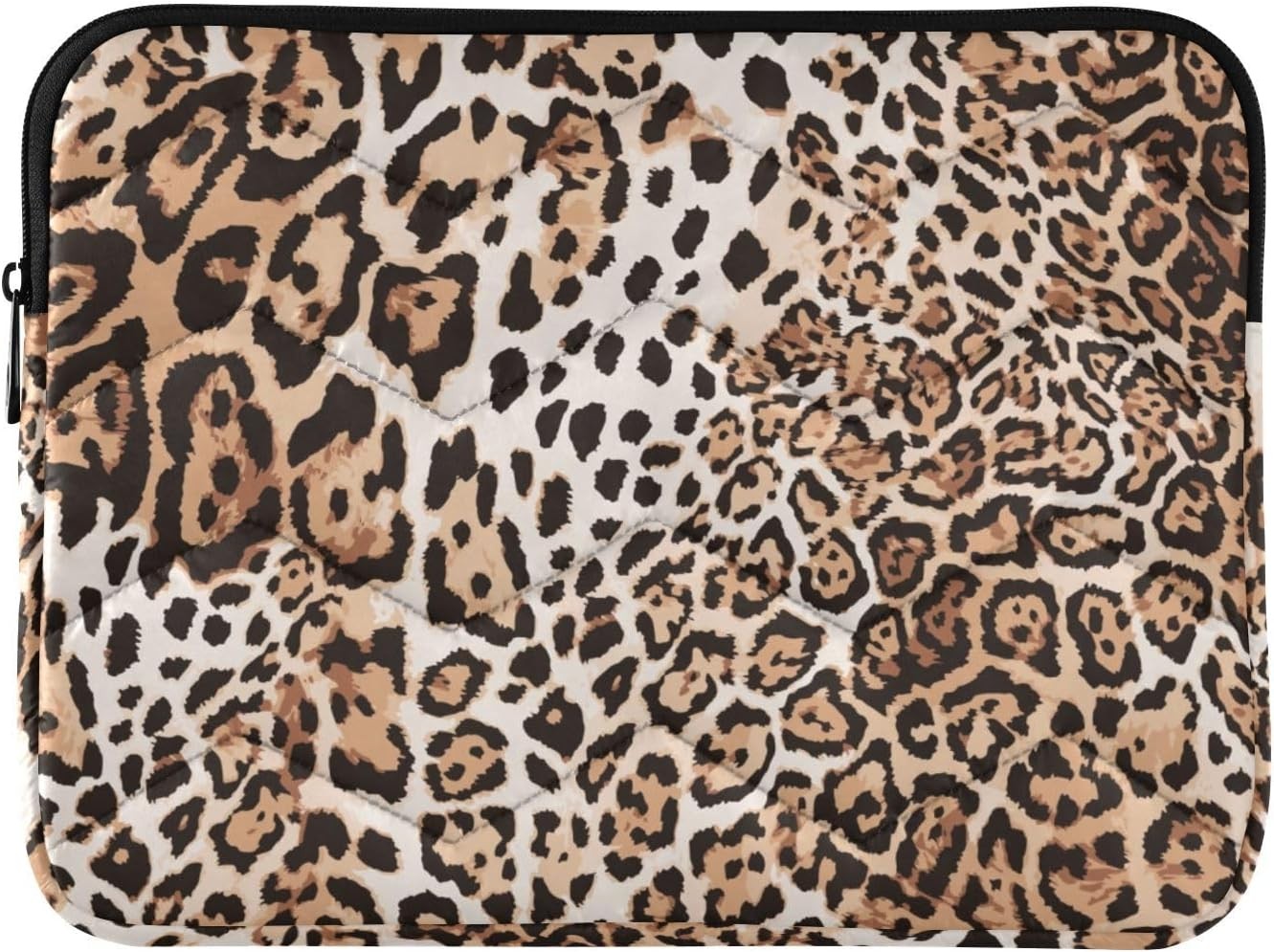 Laptop Sleeve Bag Case for 14 inch Leopard Skin Beige Portable Carrying Bag