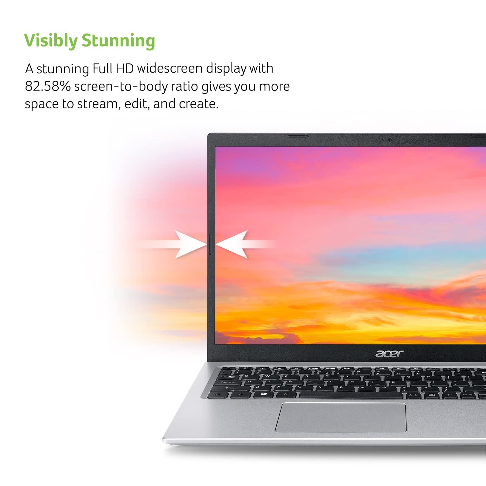 Acer 5 A515-56-36UT15.6″ Full HD Display11th Gen Intel Core i3-1115G4 4GB DDR4