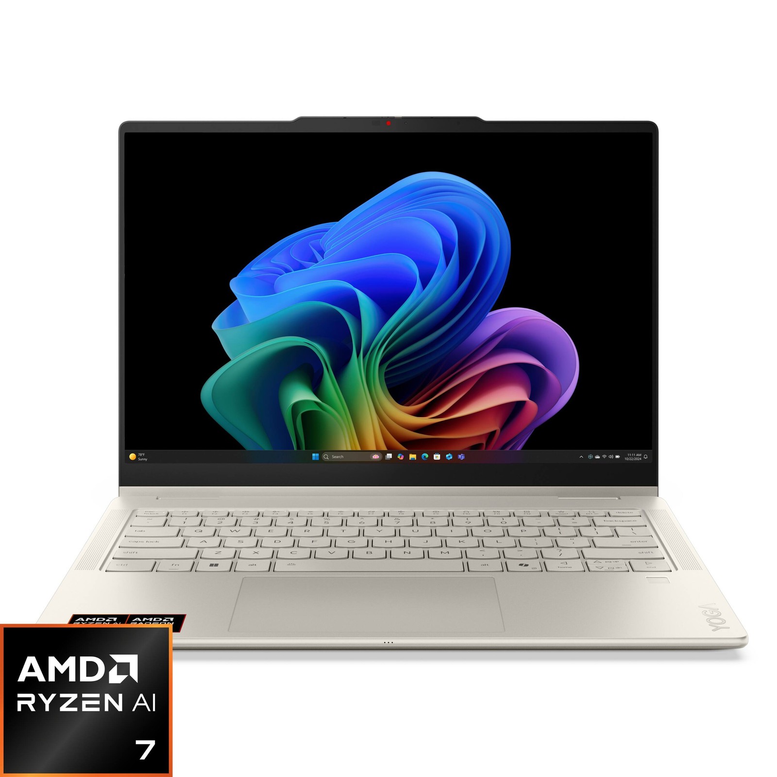 Lenovo – Yoga 7a 2-in-1 14″ 2K OLED Touchscreen Laptop – AMD Ryzen AI 7 445 2…
