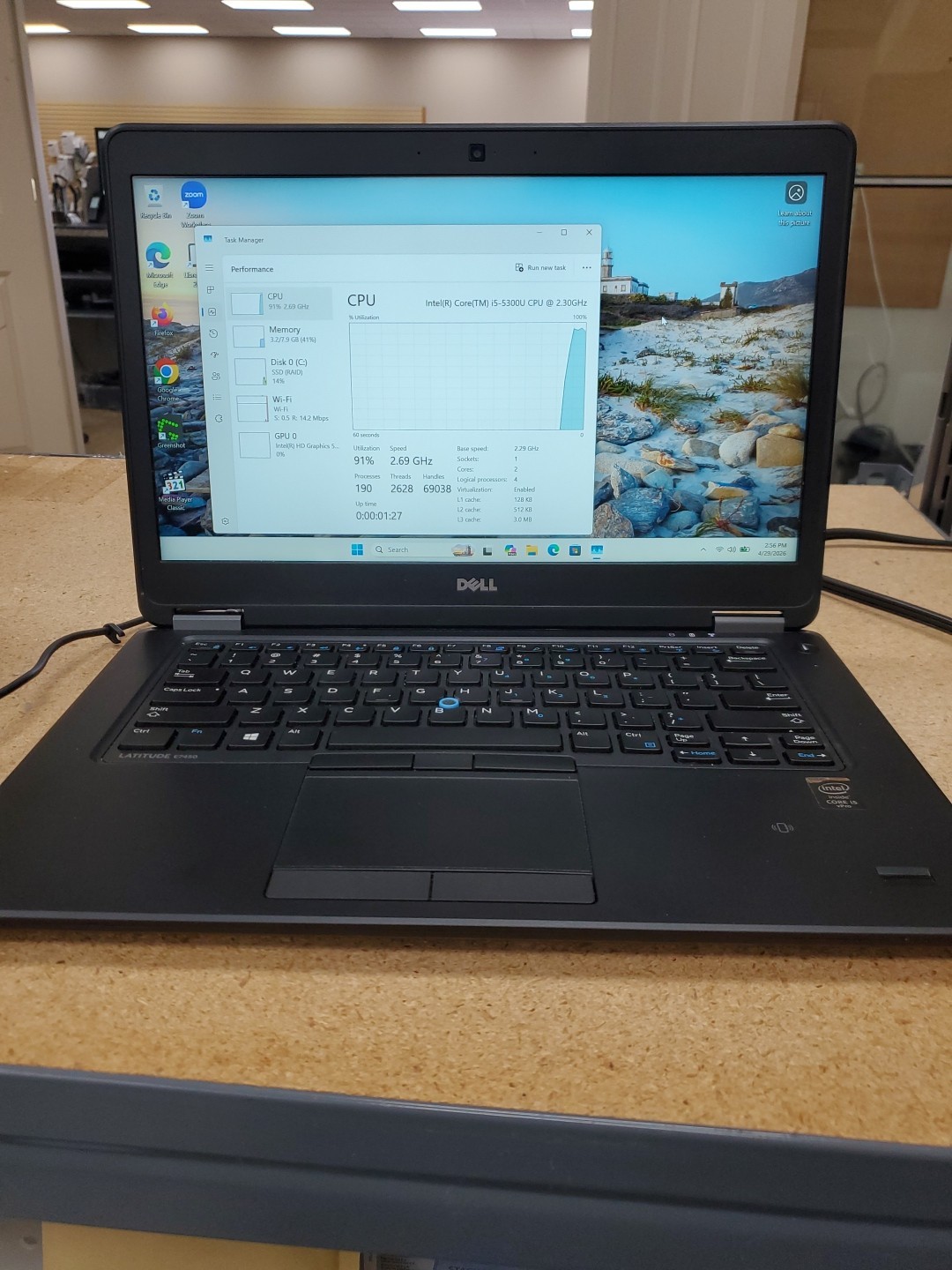 DELL Latitude E7450 14″ Intel Core i5-5300U 8GB RAM 256gb SSD W11P 042926-7