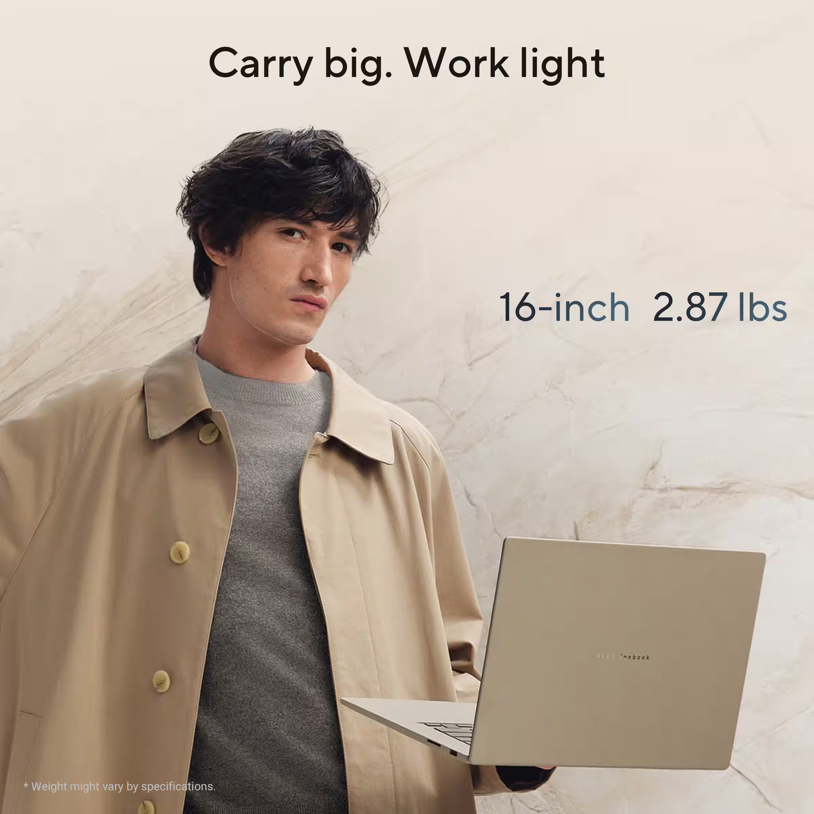 ASUS – Zenbook A16 16″ 3K OLED Touch Screen Laptop – Snapdragon X2 Elite Extr…