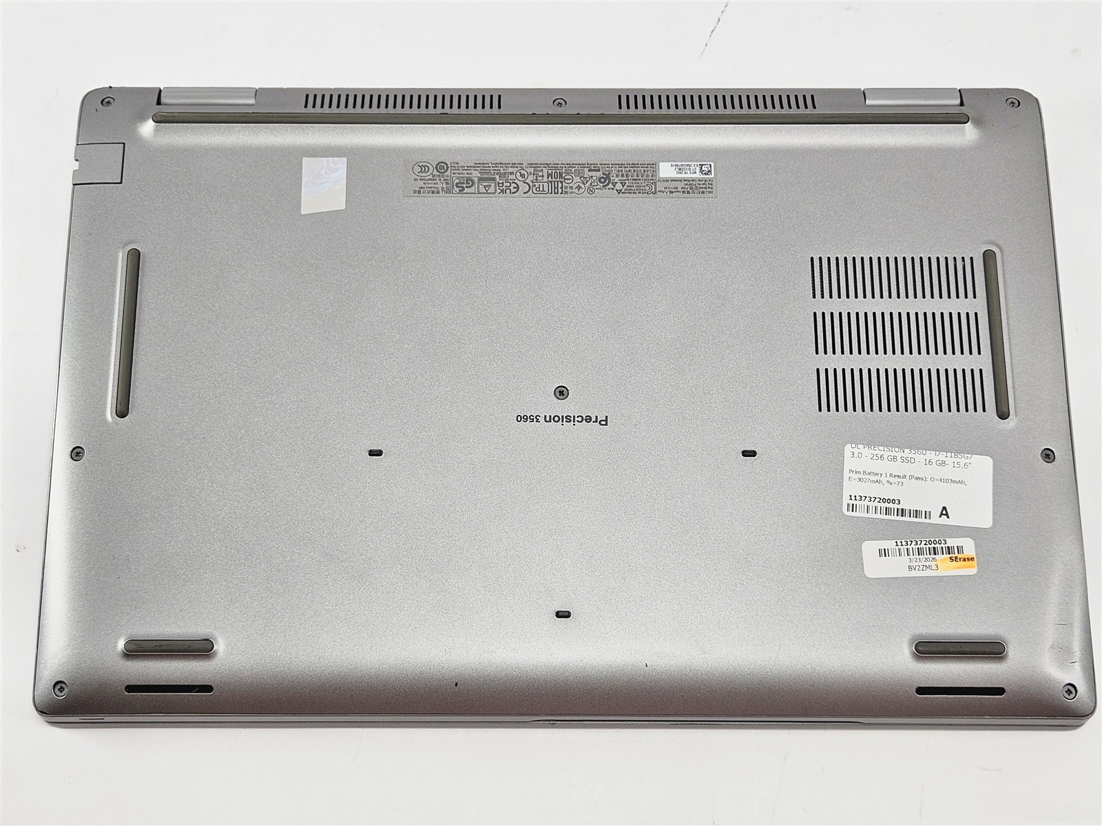 Dell Precision 3560 Intel Core i7-1185G7 16GB 256GB SSD 15.6″ NVIDIA Quadro T500
