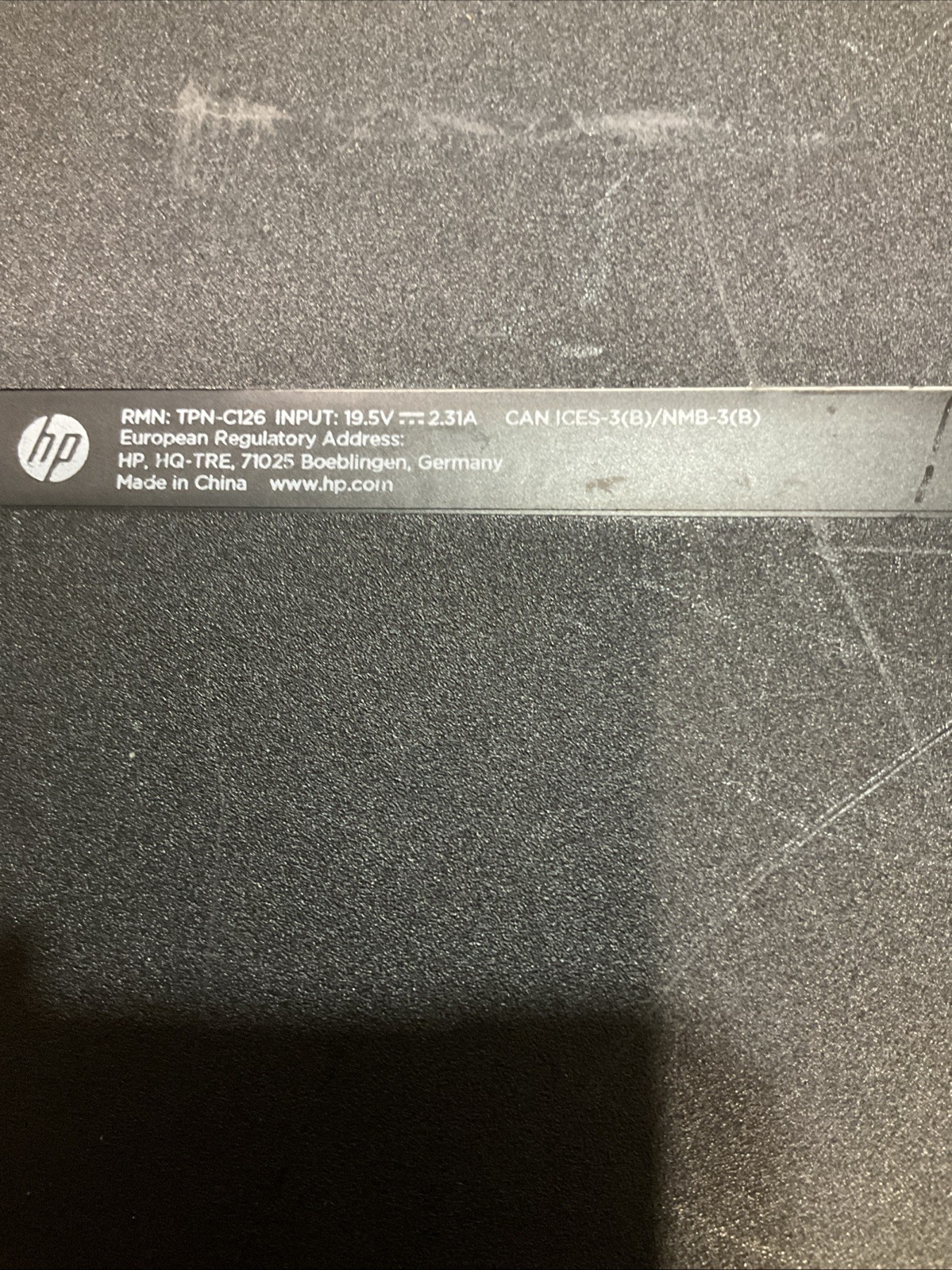 Hp Laptop Model 15-af112nr Serial:CND6428G0Y