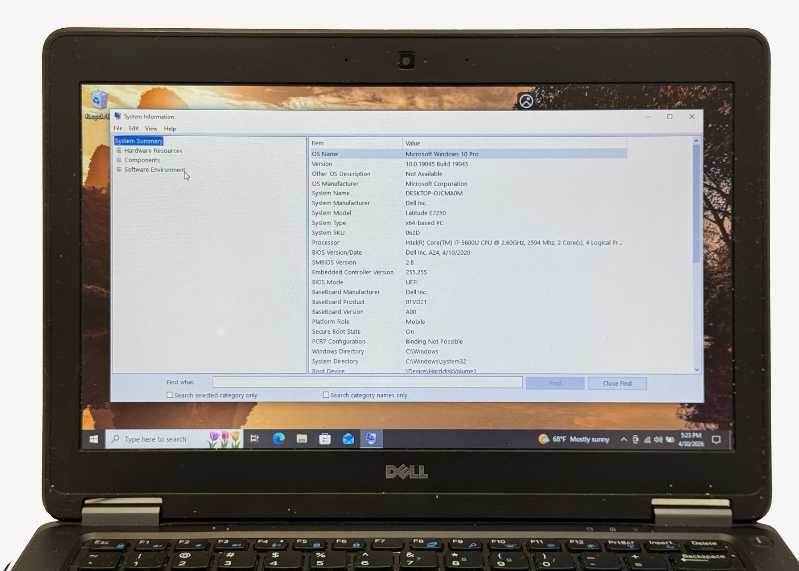 Dell Latitude E7250 i7-5600u 2.6GHz 8GB RAM 128GB SSD